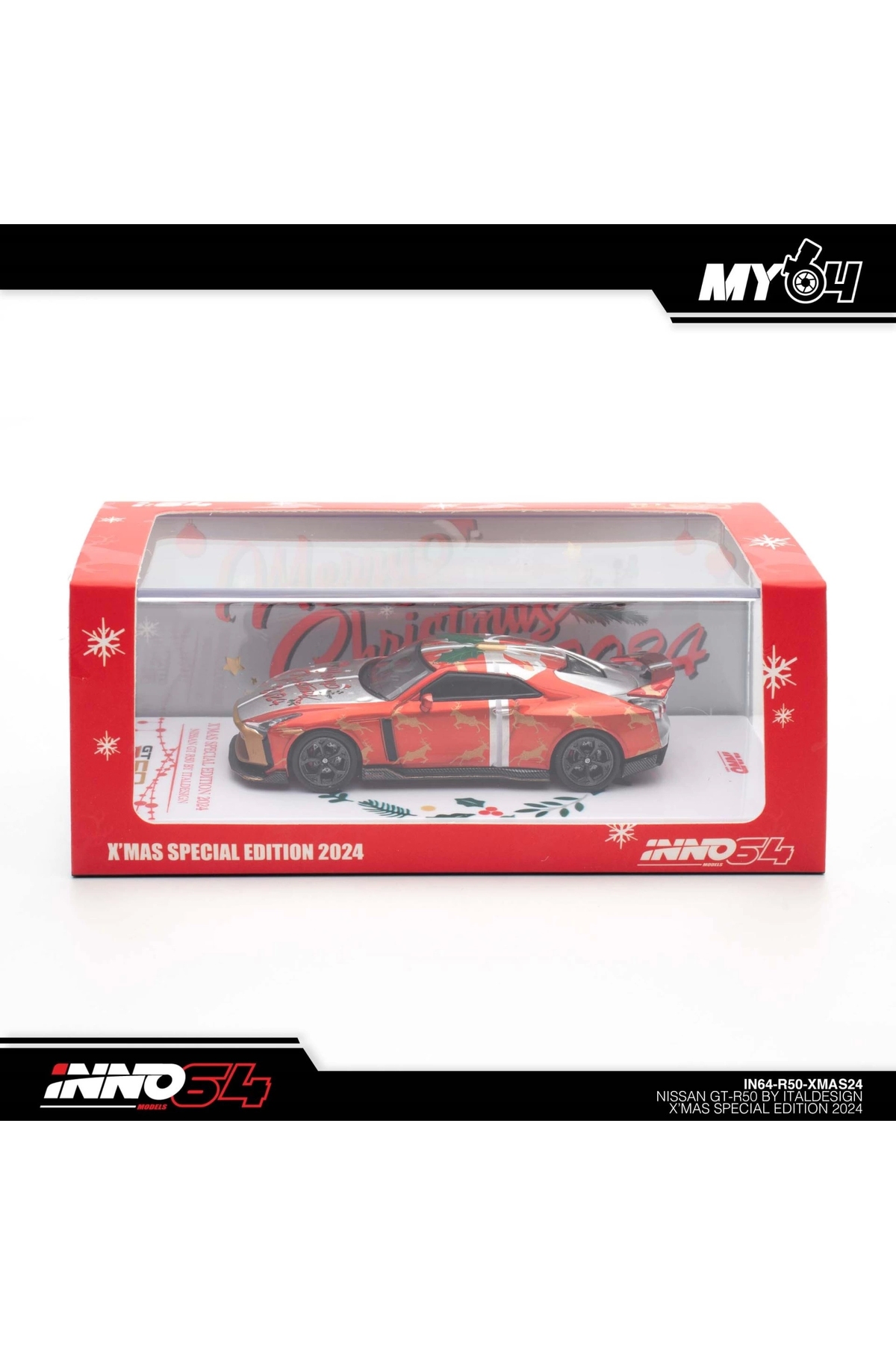 مدل خودرو INNO 1 64 NISSAN GT R50 XMAS 2024 SPECIAL EDITION IN64 XMAS24 اورجینال Inno 64 Models