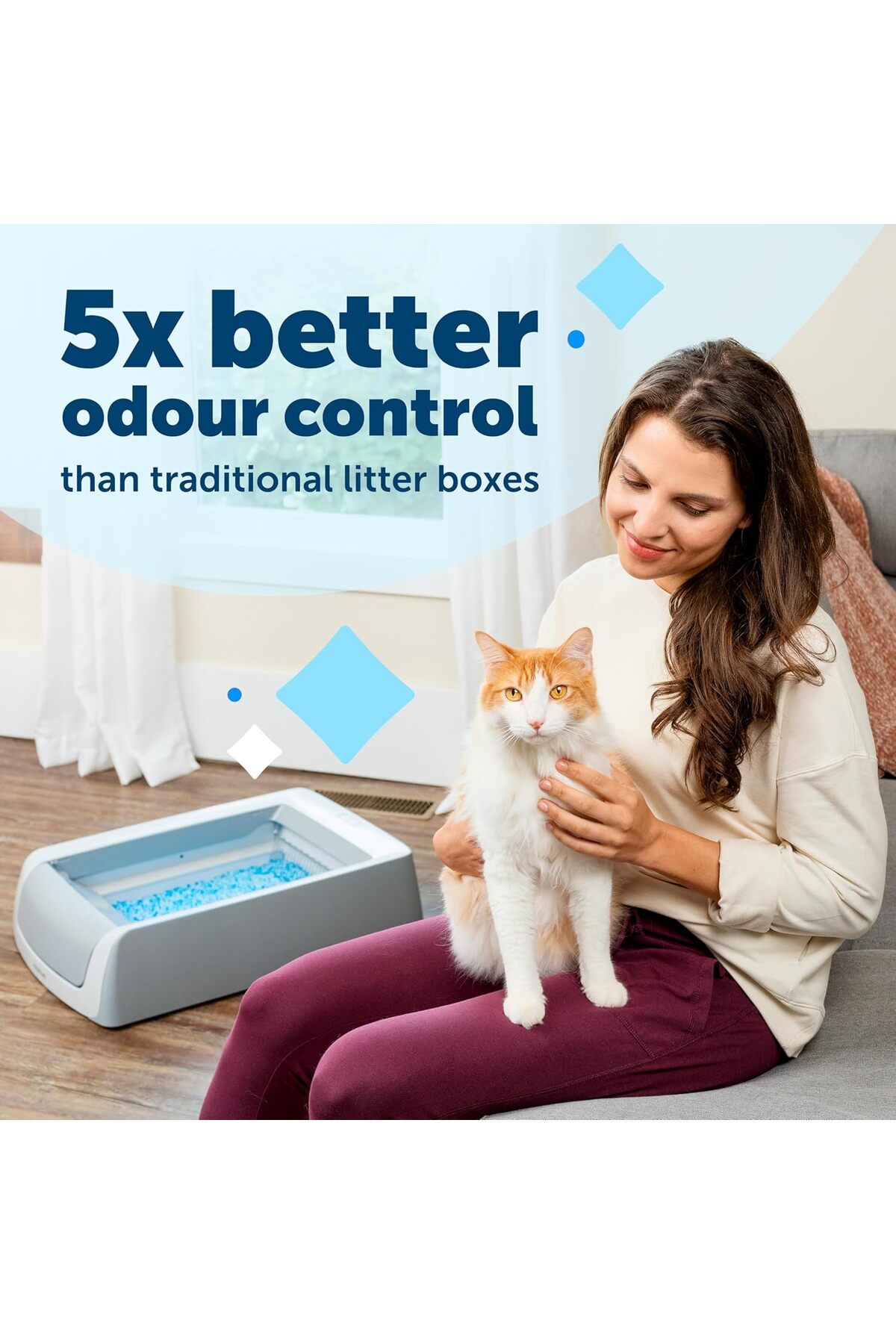 توالت خودکار گربه نسل جدید پت‌سیف PetSafe مدل PAL19-17124 خاکستری