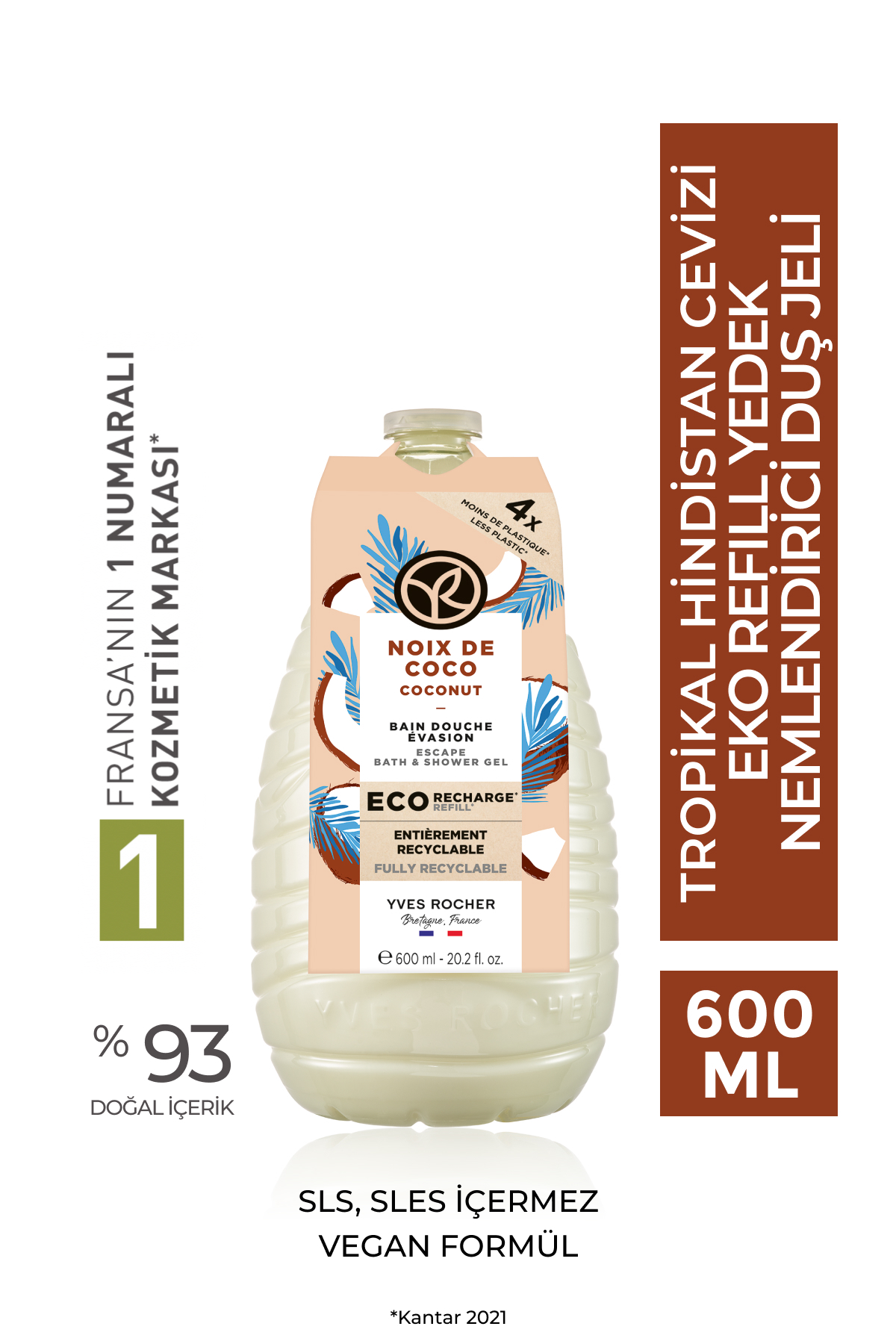 شوینده عمیق پوست میوه جنگلی جزر و موز 600 میلی لیتر ایوروشه Yves Rocher