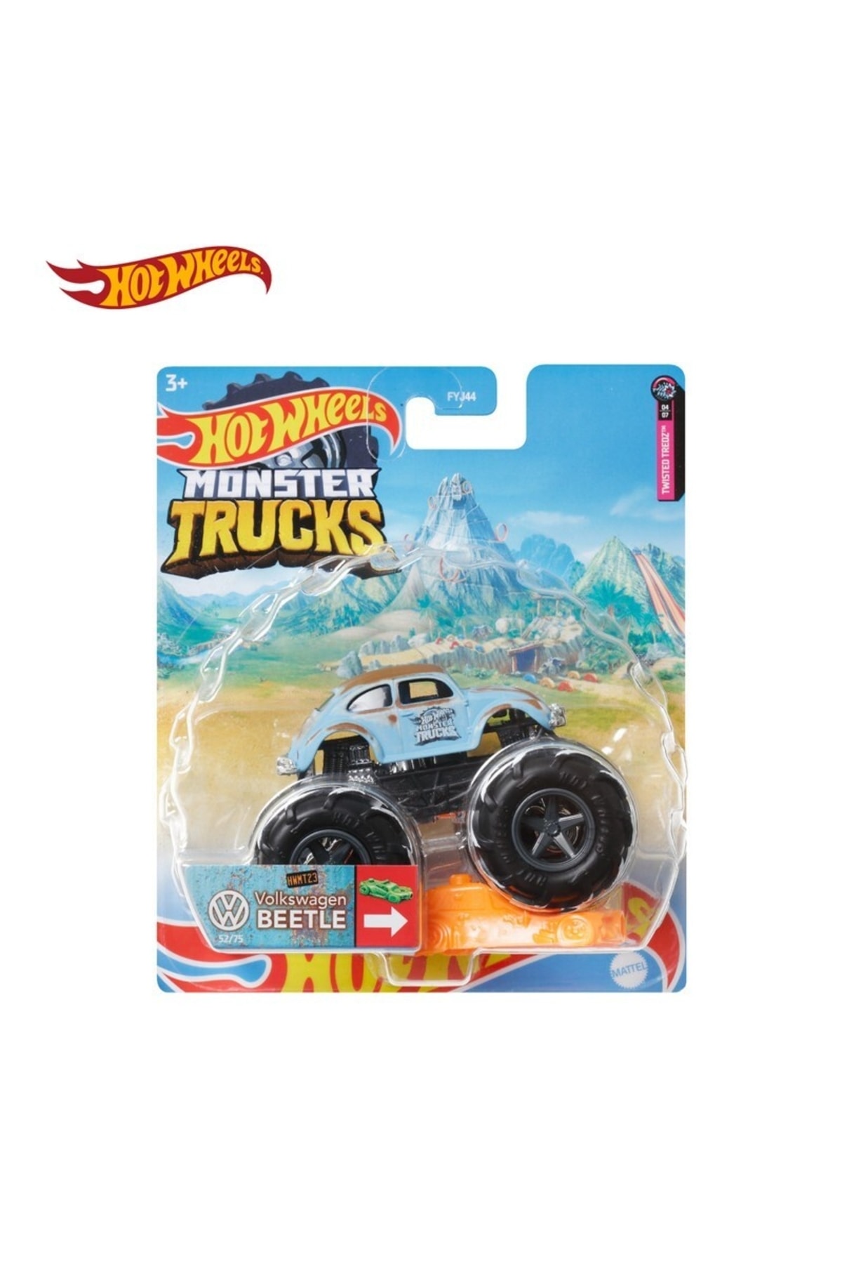 ماشین اسباب بازی FYJ44 MONSTER TRUCKS VOLKSWAGEN BEETLE HCP77 از ترکیه HOT WHEELS