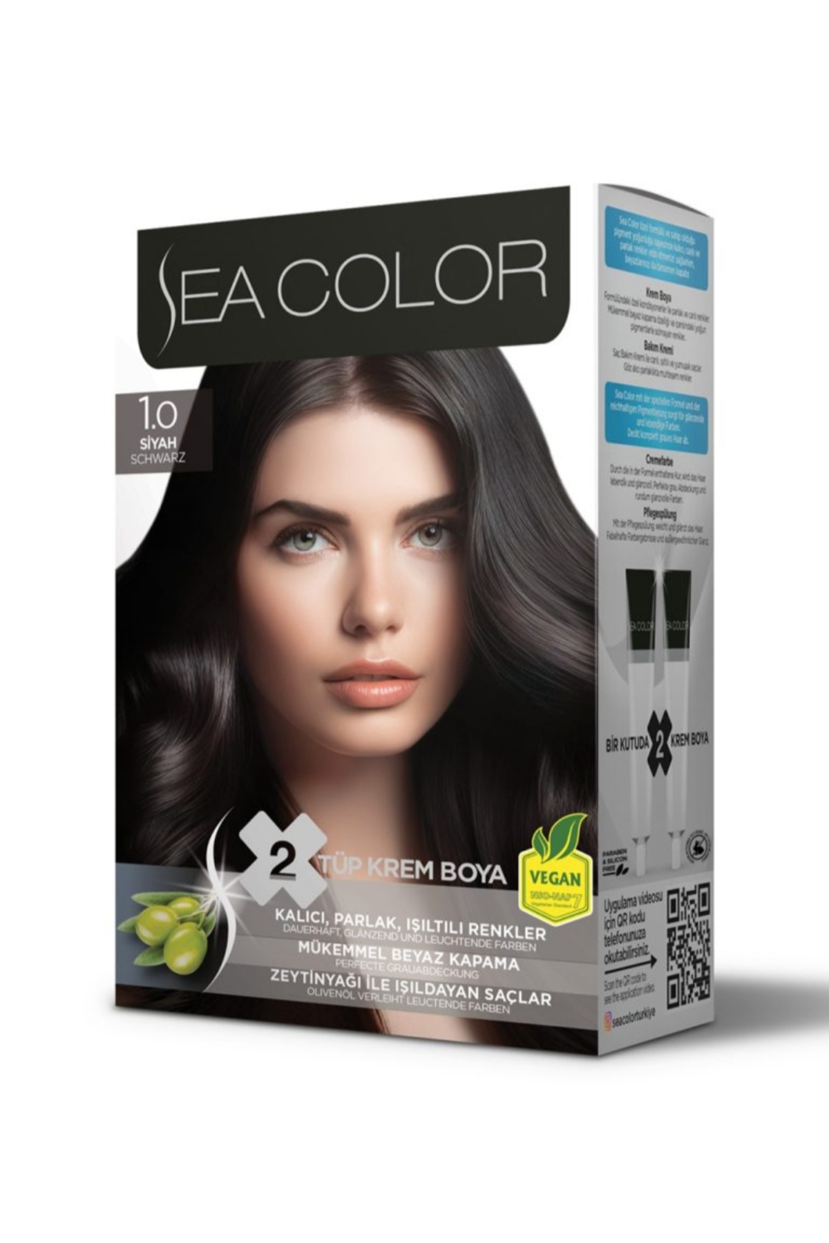 رنگ مو کیت 1.0 مشکی Sea Color