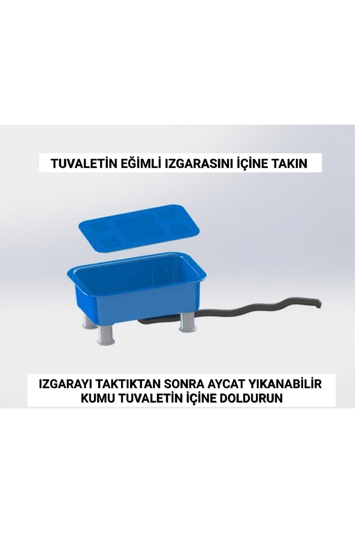 توالت گربه قابل شست‌وشو ای‌کت AYCAT، مدل MD SET (AYC2026-1) آبی