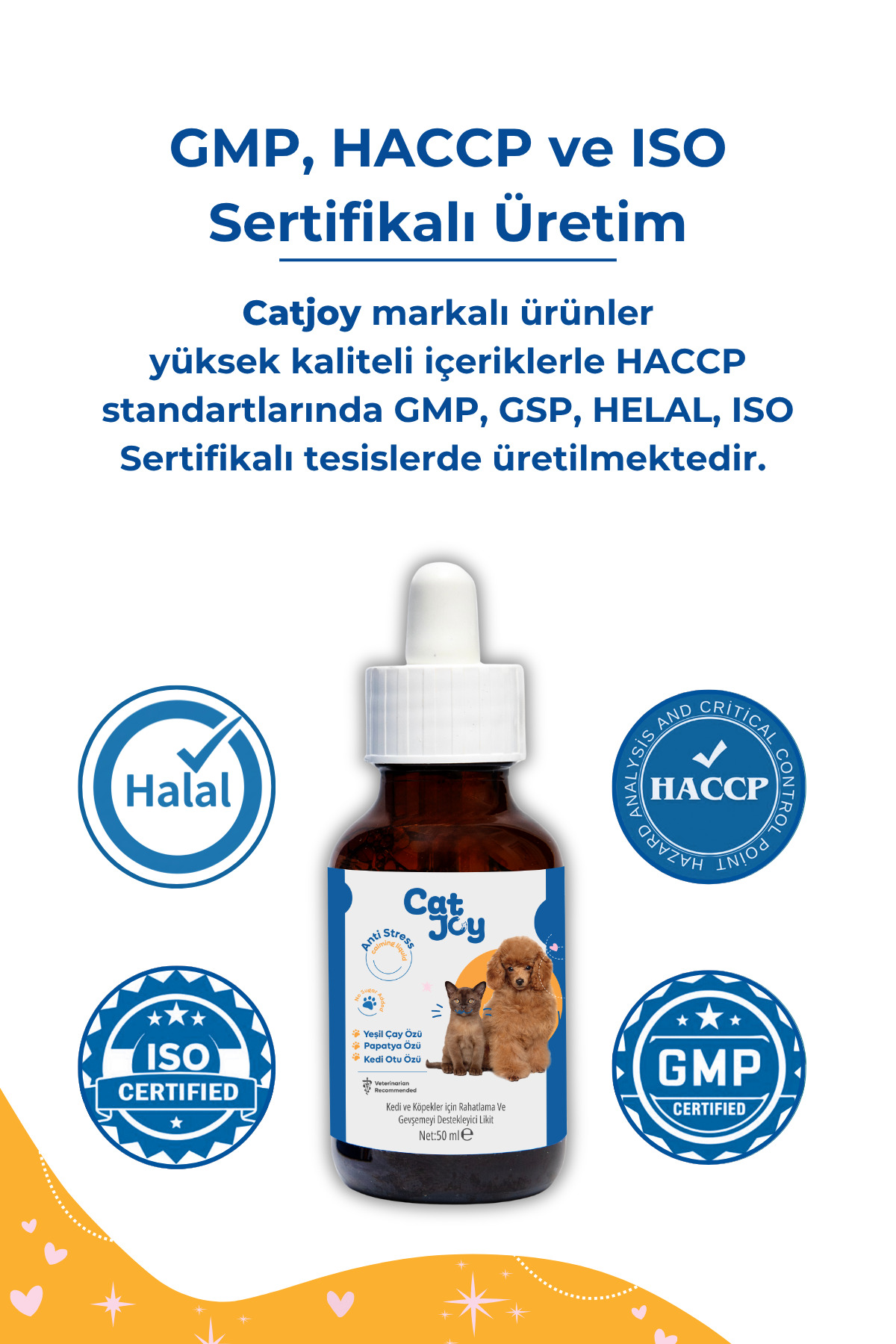 قطره آرام‌بخش ضد استرس سگ و گربه کت‌جوی CATJOY، ۵۰ میلی‌لیتر، مدل CJ-ANTISTRESS-01