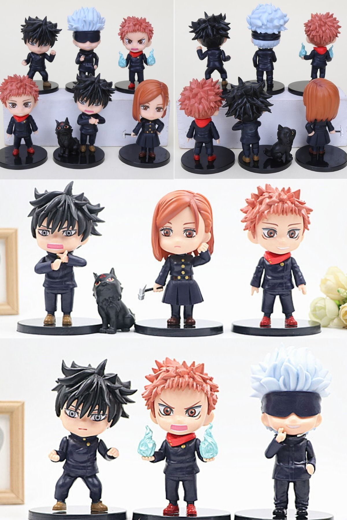 فیگور مجموعه 6 تایی انیمه شخصیتی JUJUTSU KAISEN NARUTO CHARACTER SERIES PIECES FIGUR GIFT DECOR کلکسیونی از ترکیه Utelips