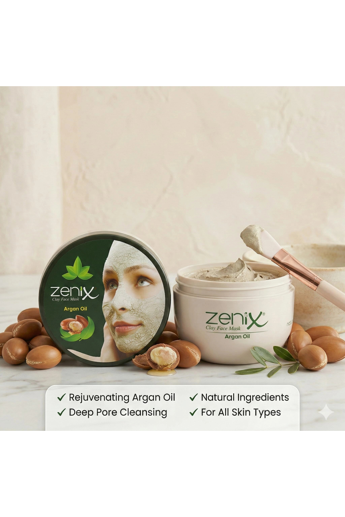 ماسک صورت آرگان زینیکس 350 میلی لیتر مناسب برای مراقبت از پوست DERİ KABUSU