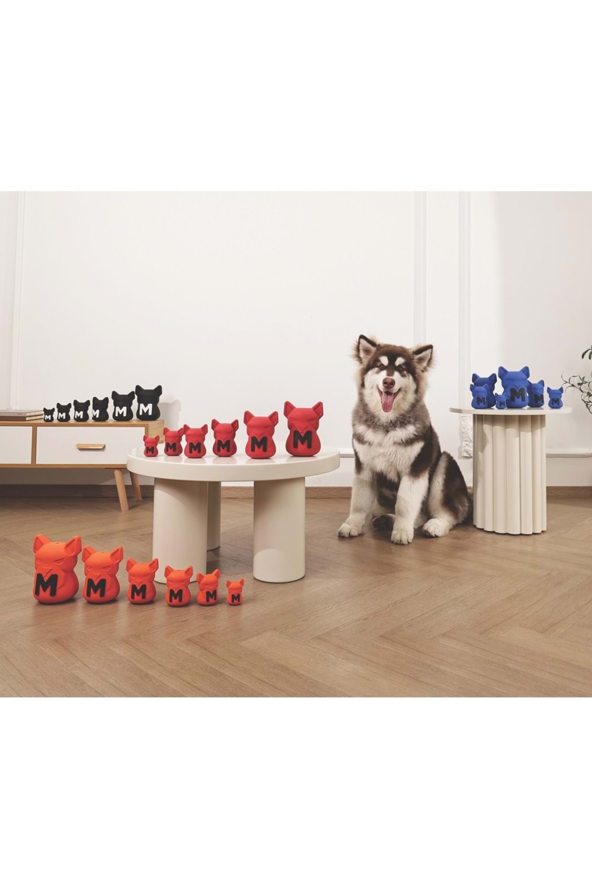 اسباب‌بازی تشویقی سگ ام‌پتس M-PETS، سری POWER CHEW، Ruby (M)، لاستیکی و قرمز