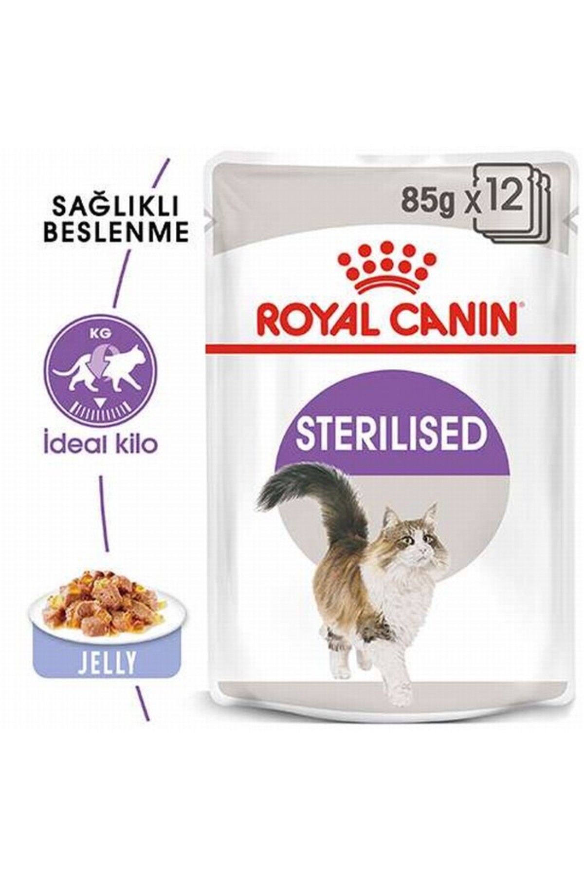 غذای تر گربه عقیم‌شده با ژله رویال کنین Royal Canin، ۸۵ گرم
