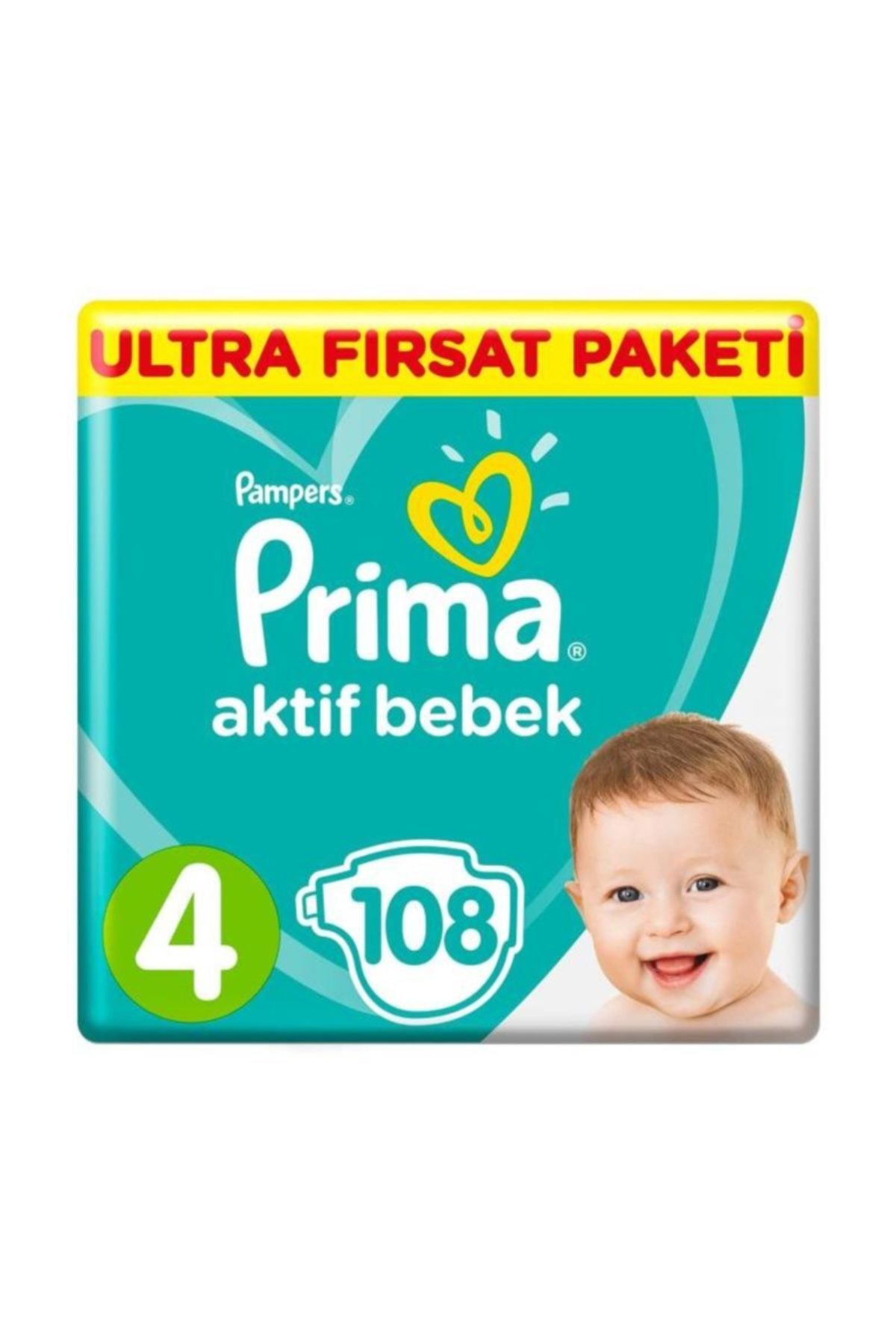 پوشک بچه اکتیو بیبی 4 شماره 108 اورجینال Prima