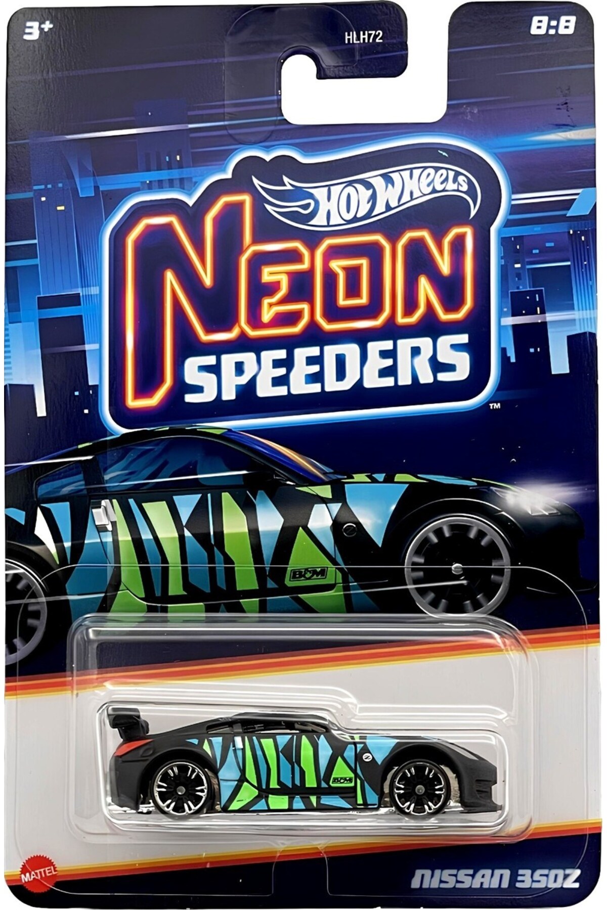 ماشین اسباب بازی NEON SPEEDER CARS NISSAN 350Z HRW74 هات ویلز اورجینال HOT WHEELS