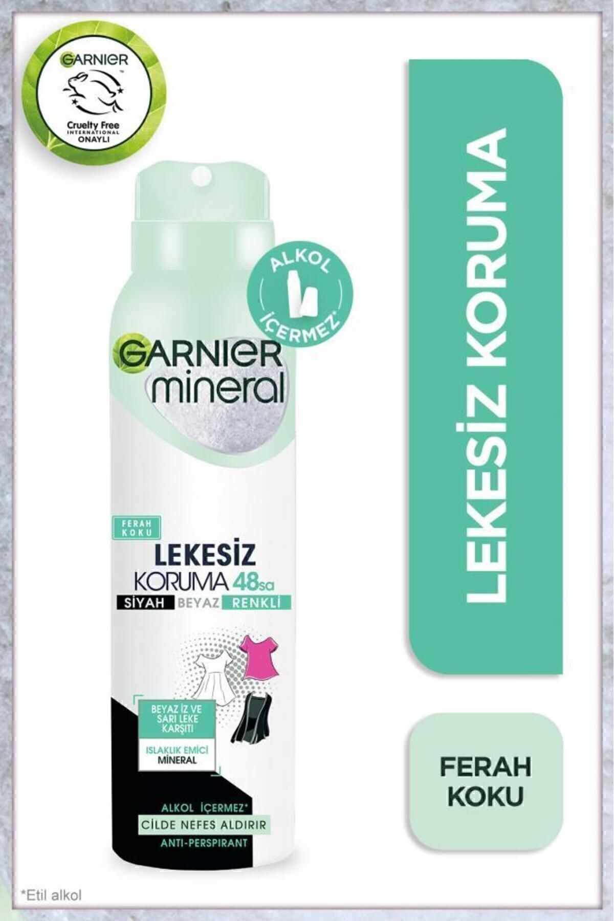 Garnier محافظت از استیل معدنی پخش شده از جلوه‌ی سرکر اسپری ضد عرق
