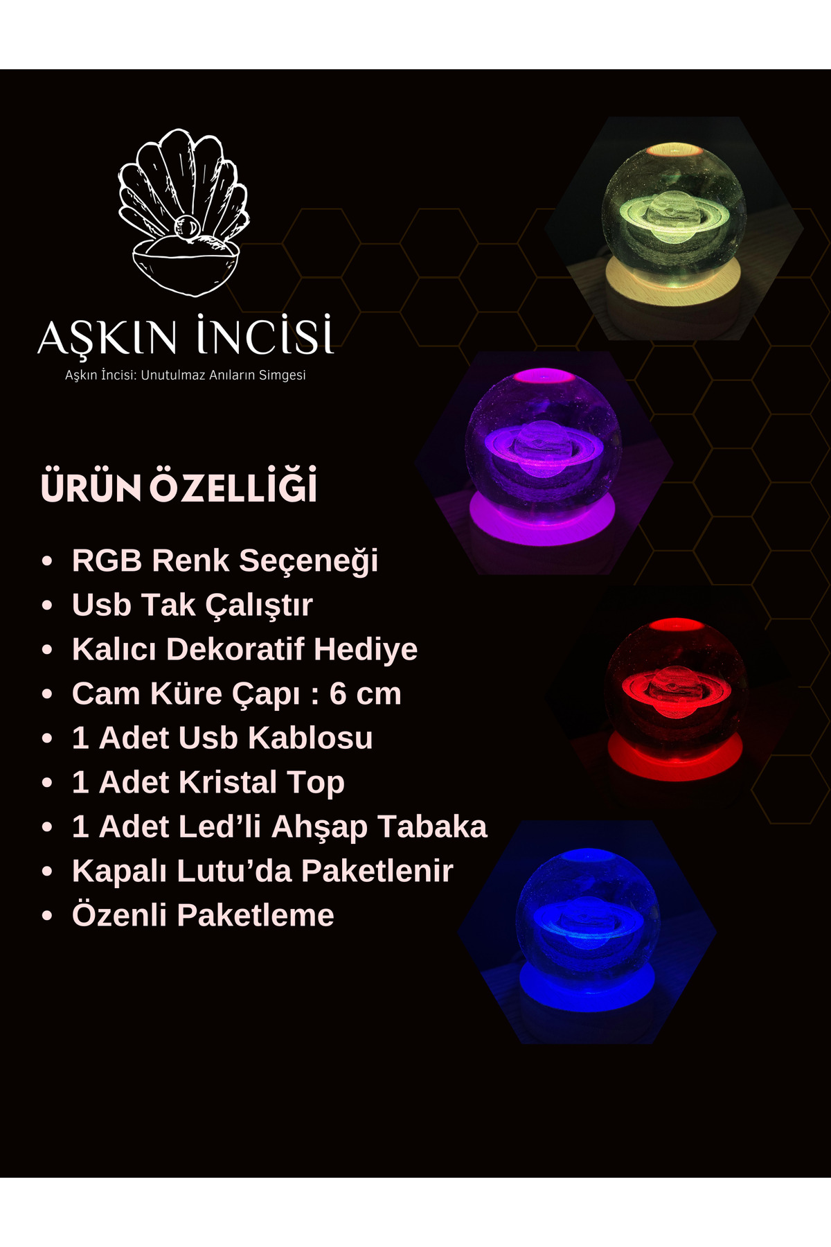 گوی برفی هدایای گلوب شیشه ای کریستالی راه شیری با چراغ RGB LED روشن شده برای عاشق از ترکیه CAPSULE