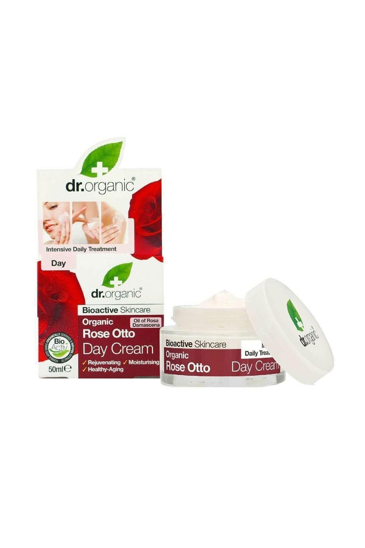 Dr. Organic روغن مرطوب کننده روزانه با عطر گل رز 50 میلی لیتر