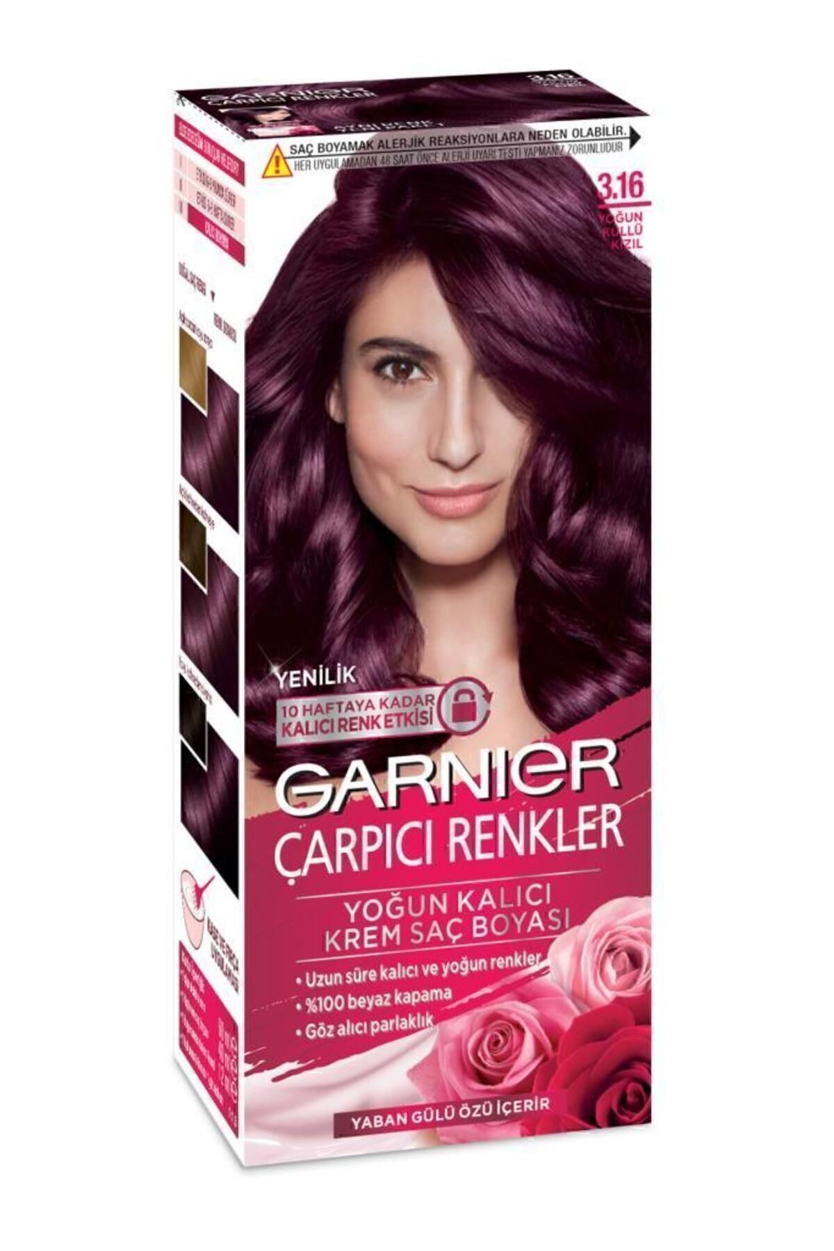 Garnier رنگ مو گارنیه رنگارنگ 3.16 قرمز خاکستری شدید
