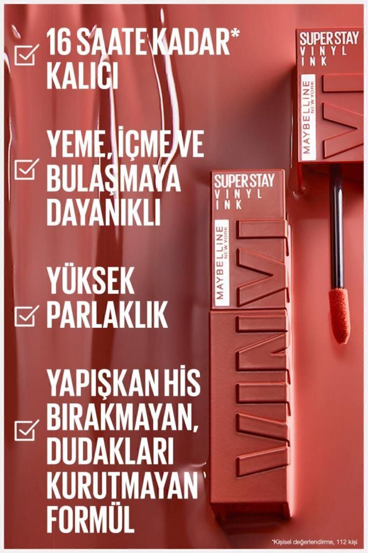 رژ لب براق مایع جوهر وینیل Super Stay 120 punchy میبلین Maybelline