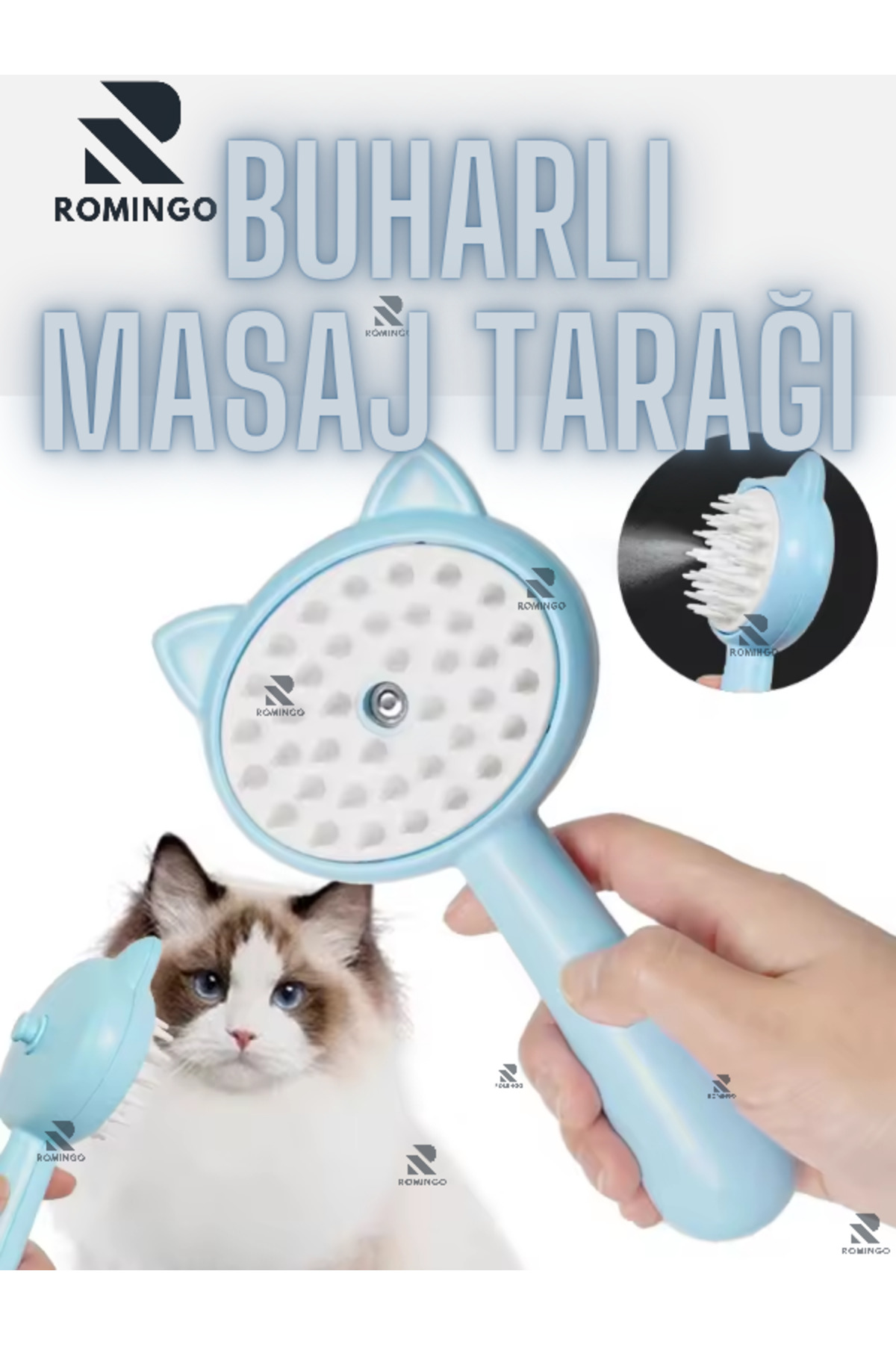 شانه بخاردار حیوانات خانگی رومینگو Romingo مدل RK056، مناسب گربه و سگ