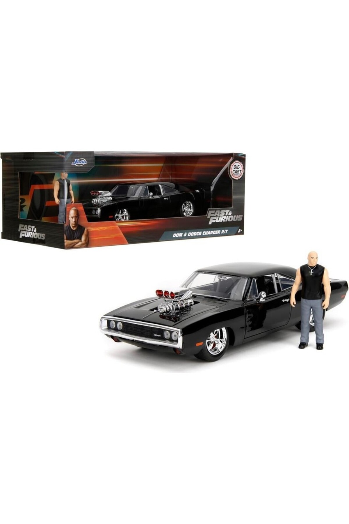 مدل خودرو FAST AND FURIOUS DOM DODGE CHARGER R T 1 24 MODEL CAR اورجینال Jada