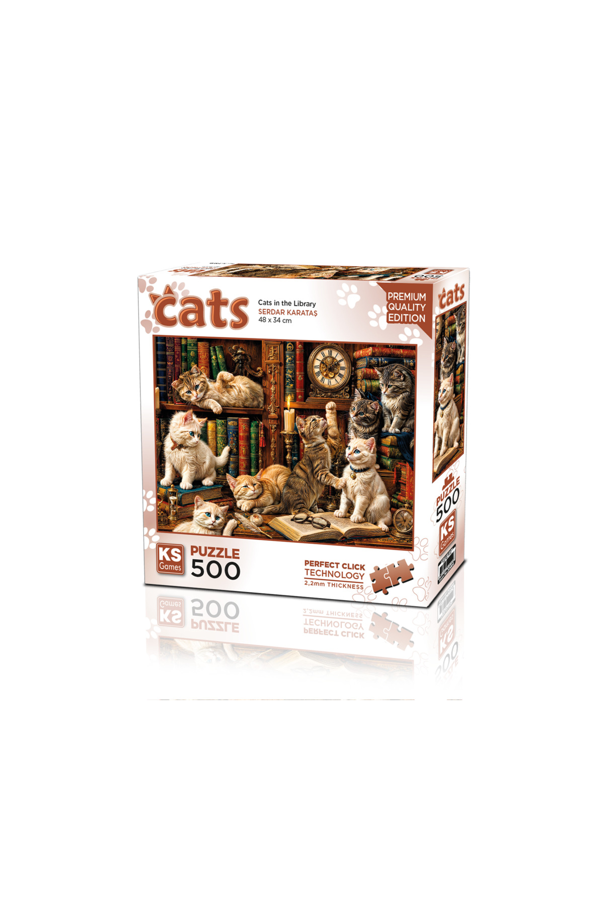 پازل 500 تکه گربه ها در کتابخانه از ترکیه Ks Games