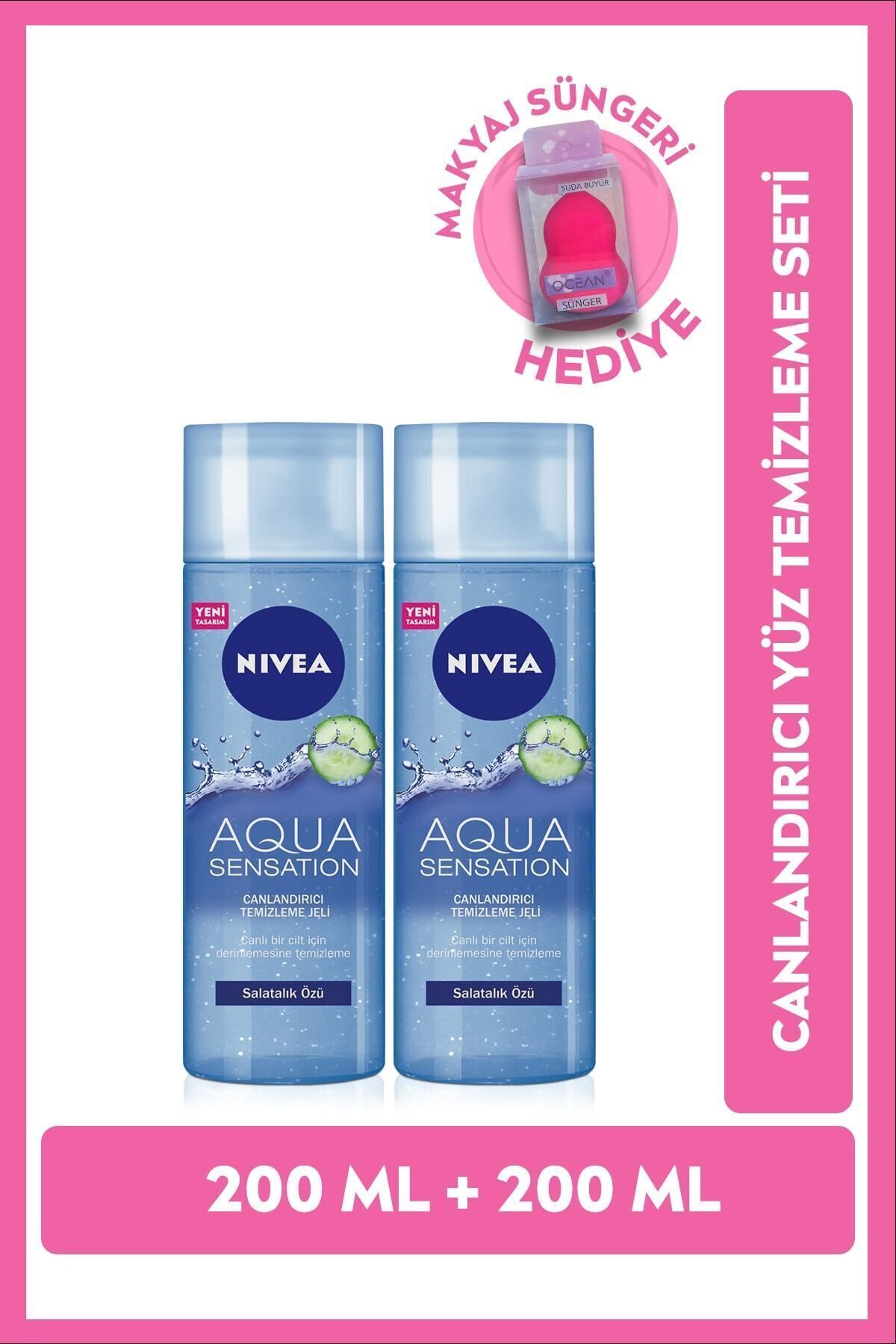 NIVEA ژل تمیزکننده حس آبی 200 میلی لیتر 1+1