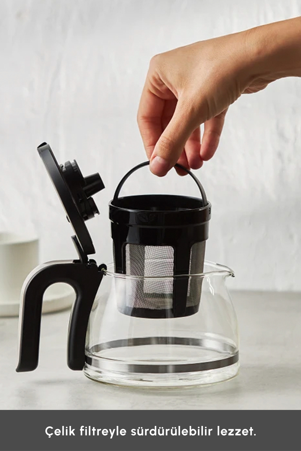 قهوه ساز فیلتری فيلتر JUST COFFEE AROMA 2 IN1 BROWN گردو اورجینال Karaca