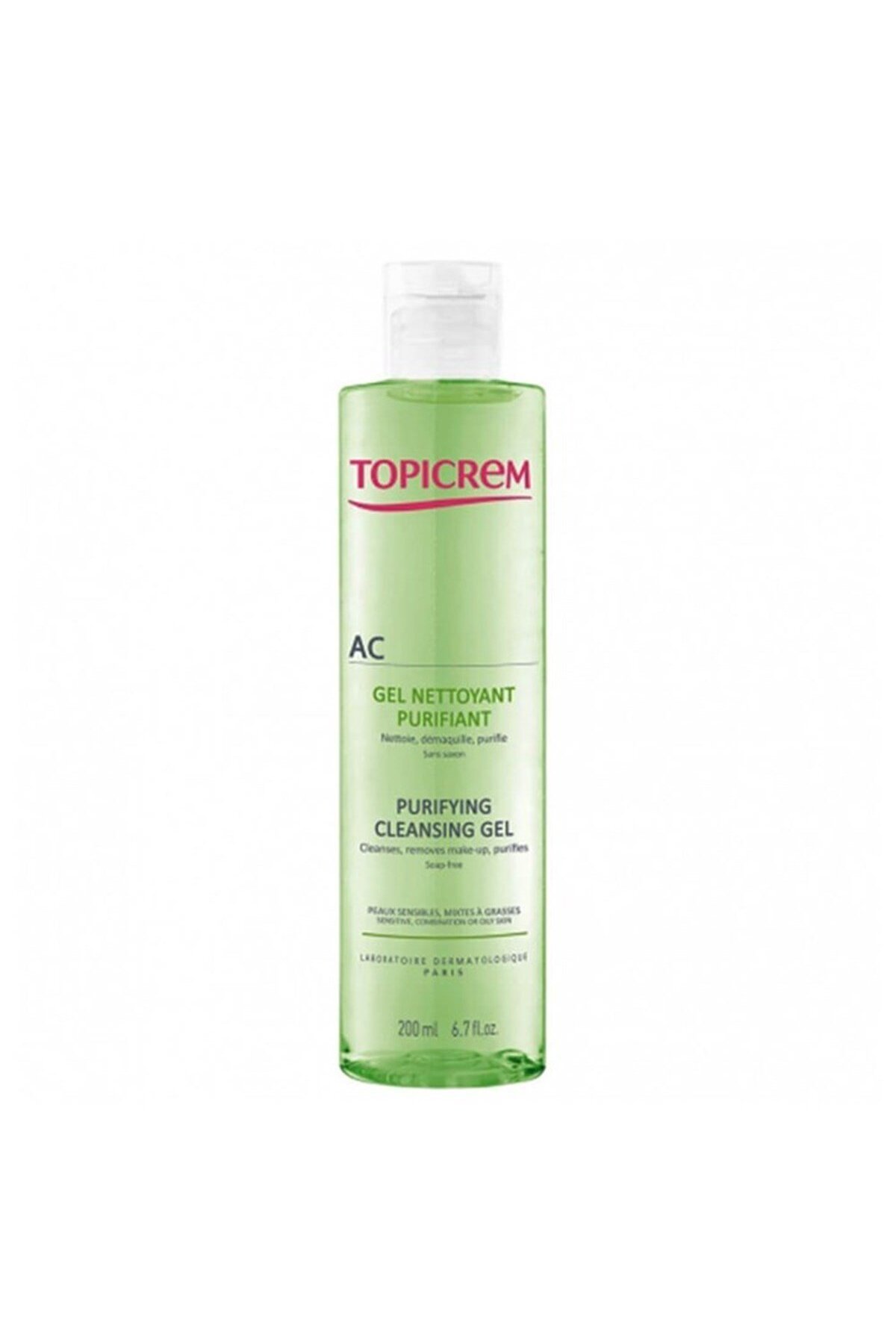 پاک کننده صورت ژل AC PURIFYING CLEANING 200ML Topicrem