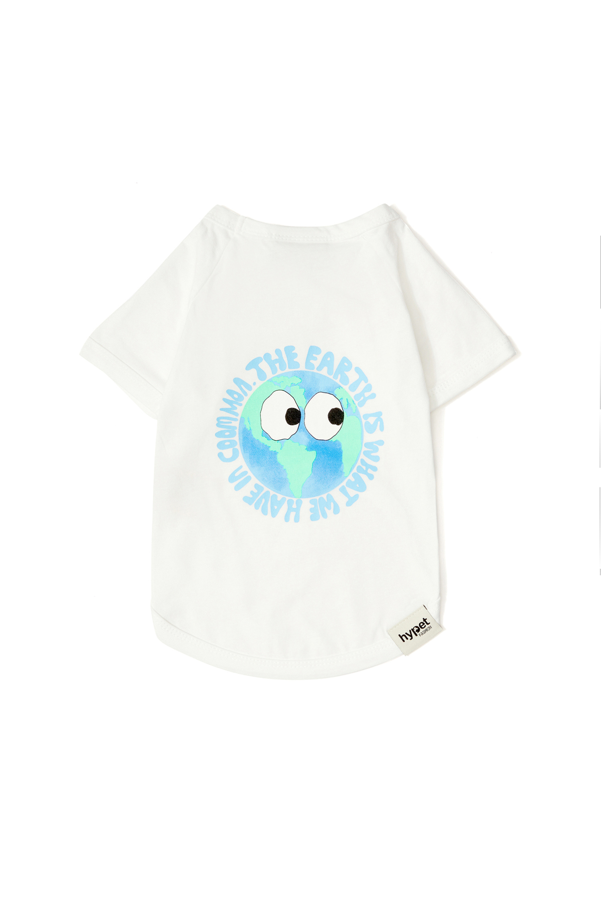 تی‌شرت پنبه‌ای سفید سگ های‌پت فشن Hypet Fashion مدل Earth Tee