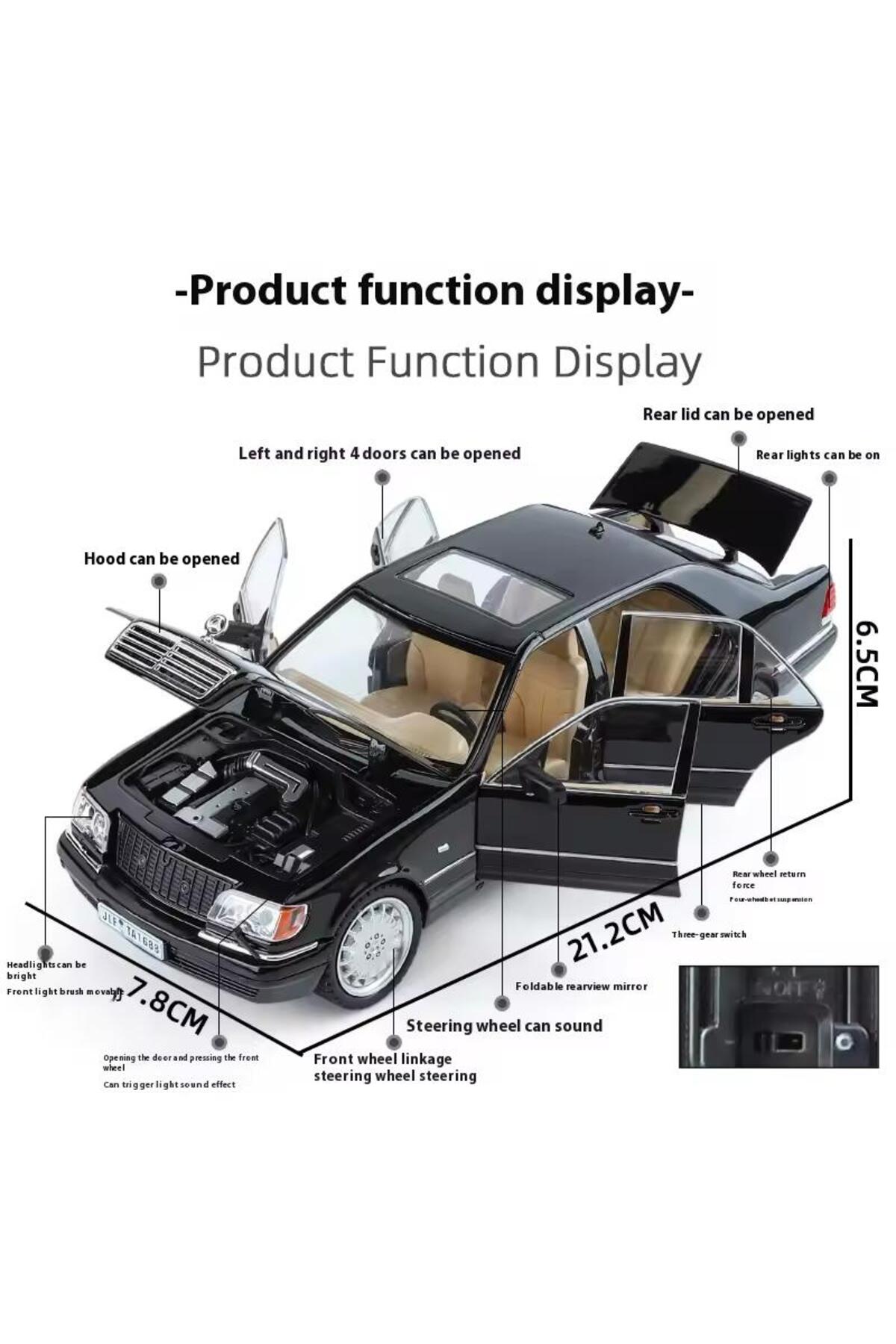 مدل خودرو مرسدس بنز S320L BLACK DIECAST ماشین W140 320SEL EXECUTIVE CAR از ترکیه scntoys