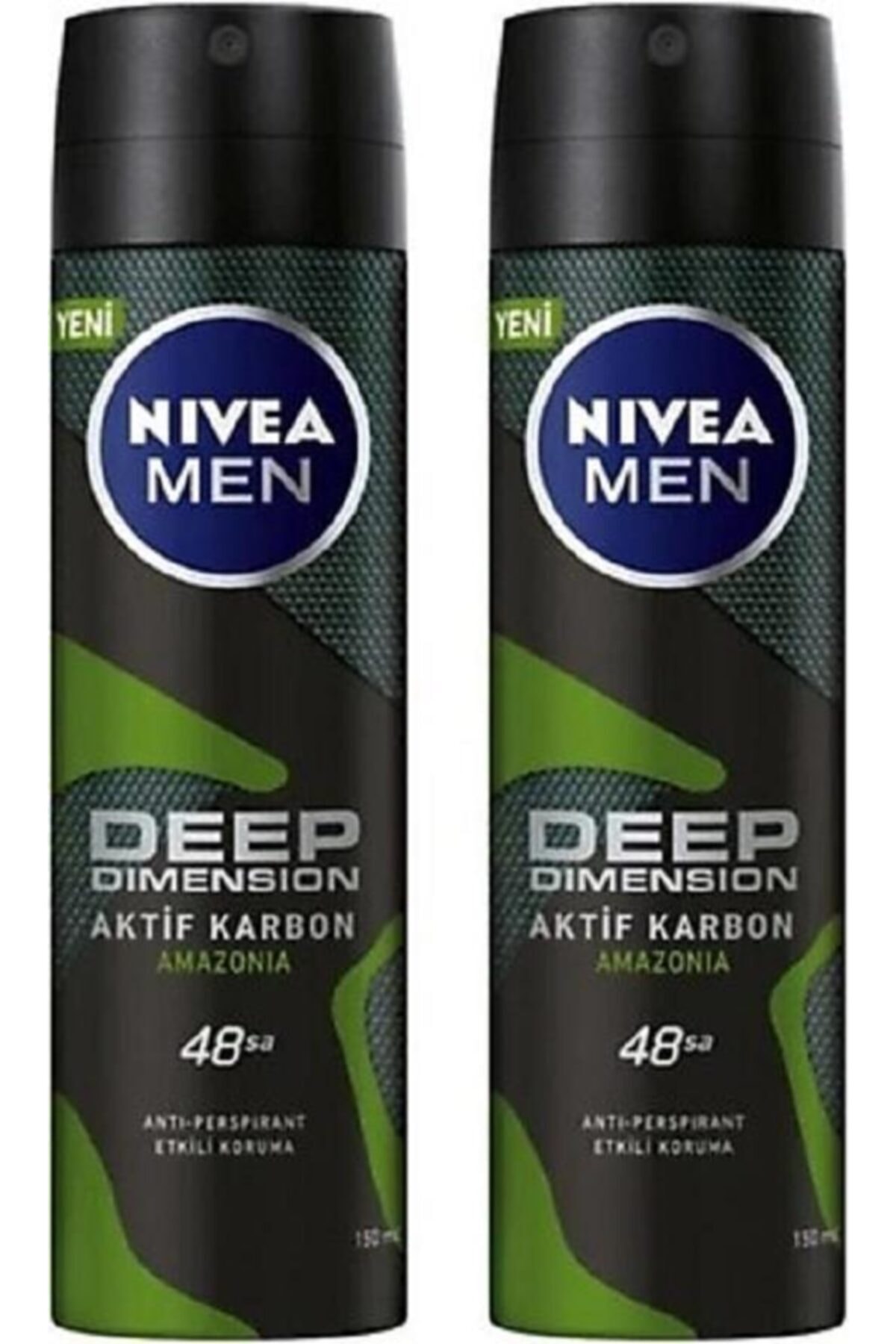 NIVEA ضدعرق فعال کربن فعال امازونیا مردانه 2x150 میلی لیتر