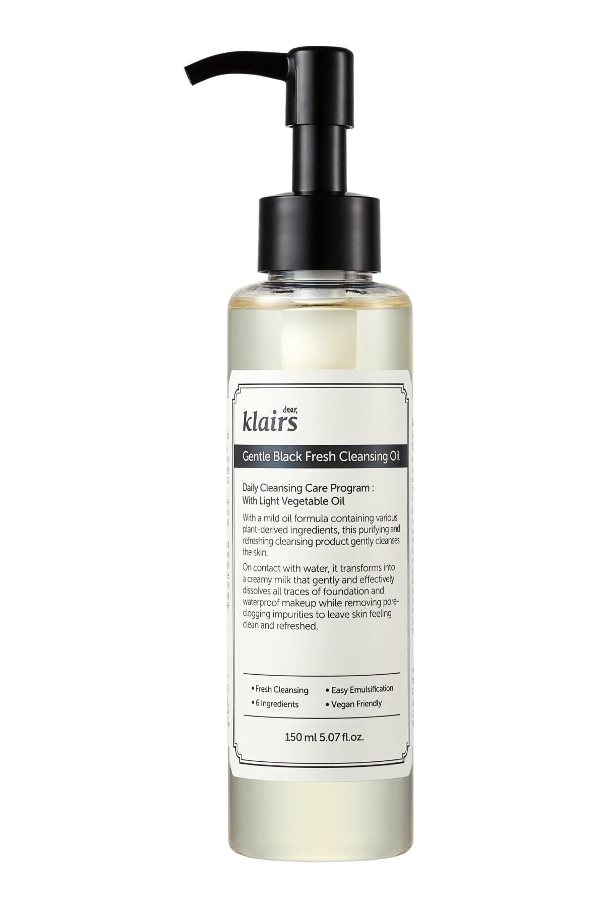 پاک کننده آرایش روغن ملایم مشکی تازه 150 میل Dear Klairs