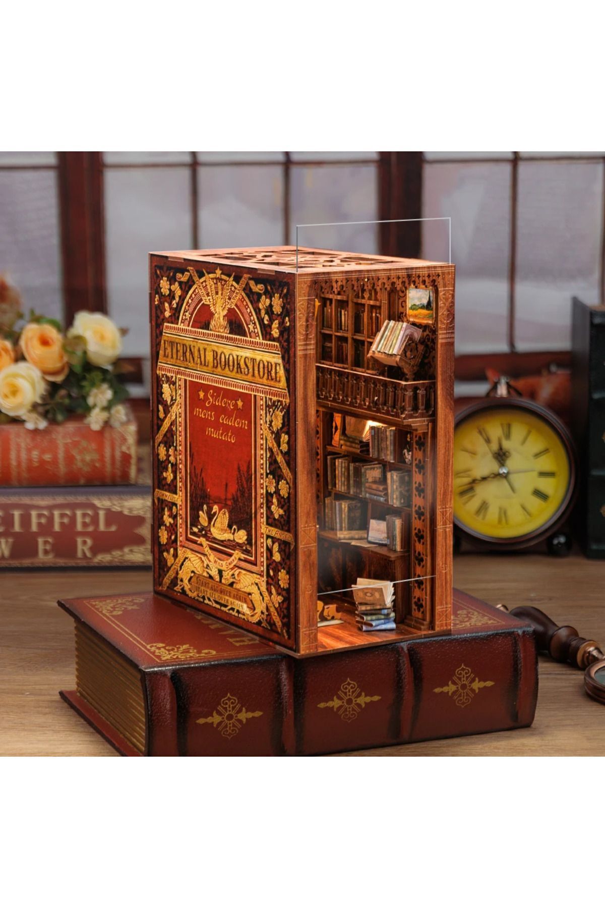 پازل کیت کتابخانه جادویی BOOK NOOK – DIY مجموعه ساختمان سه بعدی کتابفروشی ابدی CUTEBEE