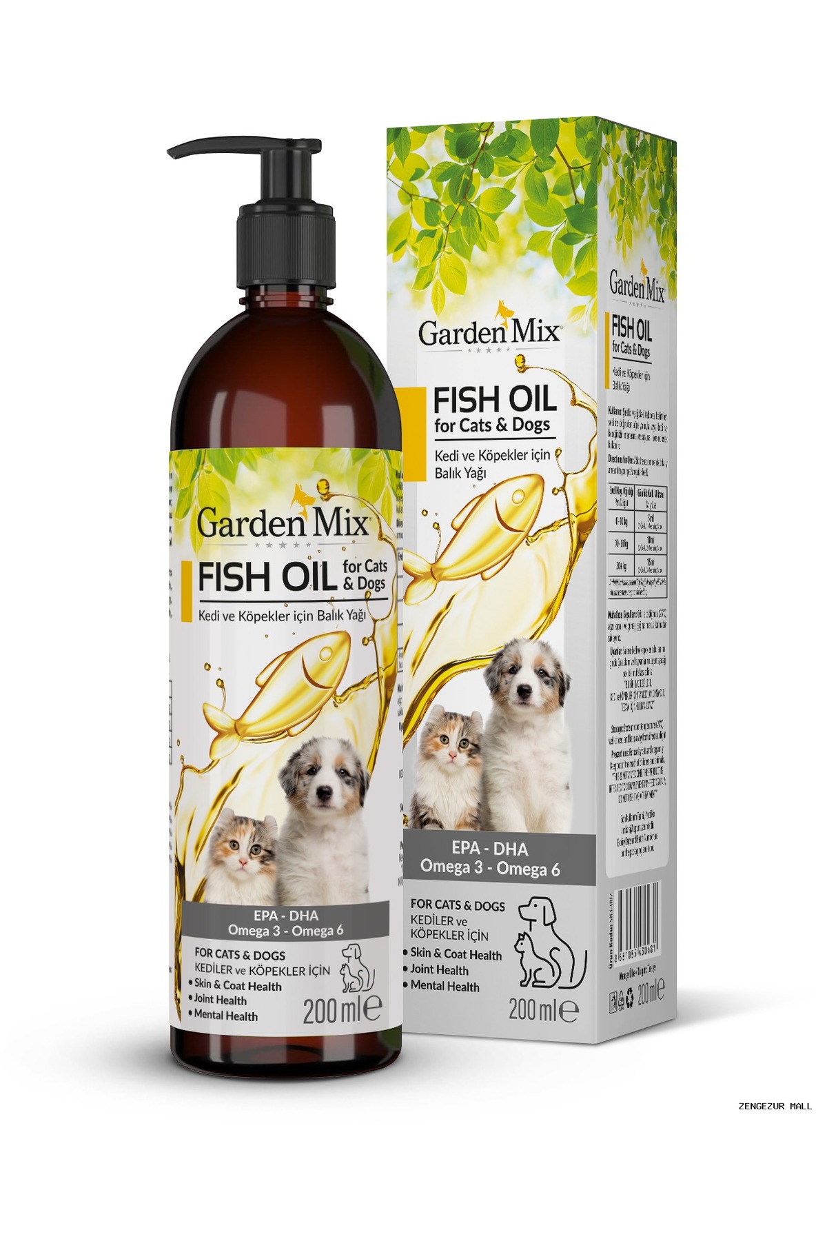 روغن سالمون سگ گاردن‌میکس Gardenmix، بسته ۲ عددی، هر بطری ۲۰۰ میلی‌لیتر