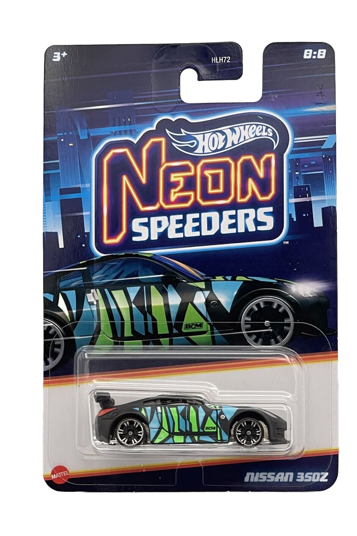 ماشین اسباب بازی NEON SPEEDERS NISSAN 350Z هات ویلز اورجینال HOT WHEELS