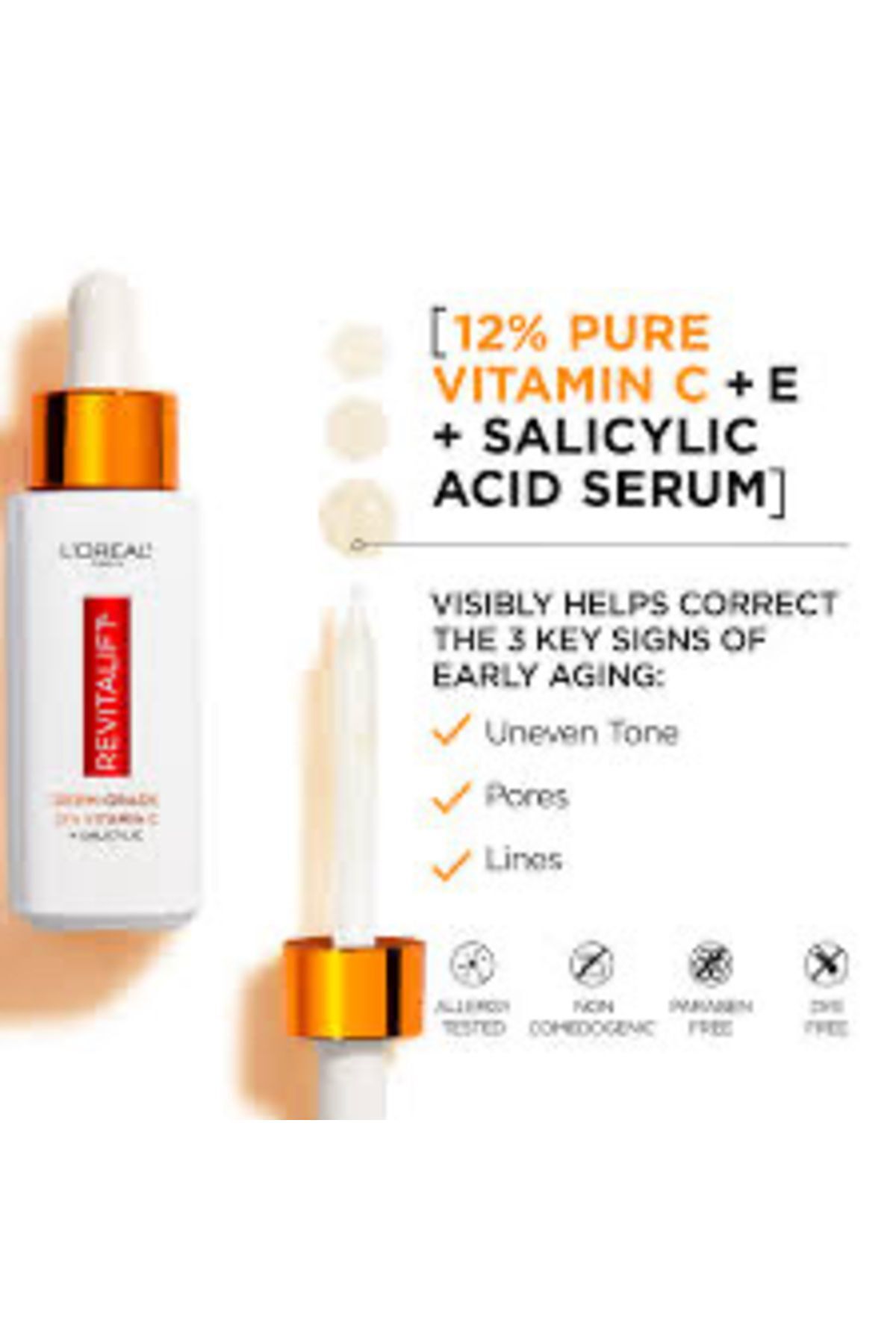 سرم پوست REVITALIFT CLINICAL 12 ٪ روشنایی ویتامین C خالص L'Oreal Paris