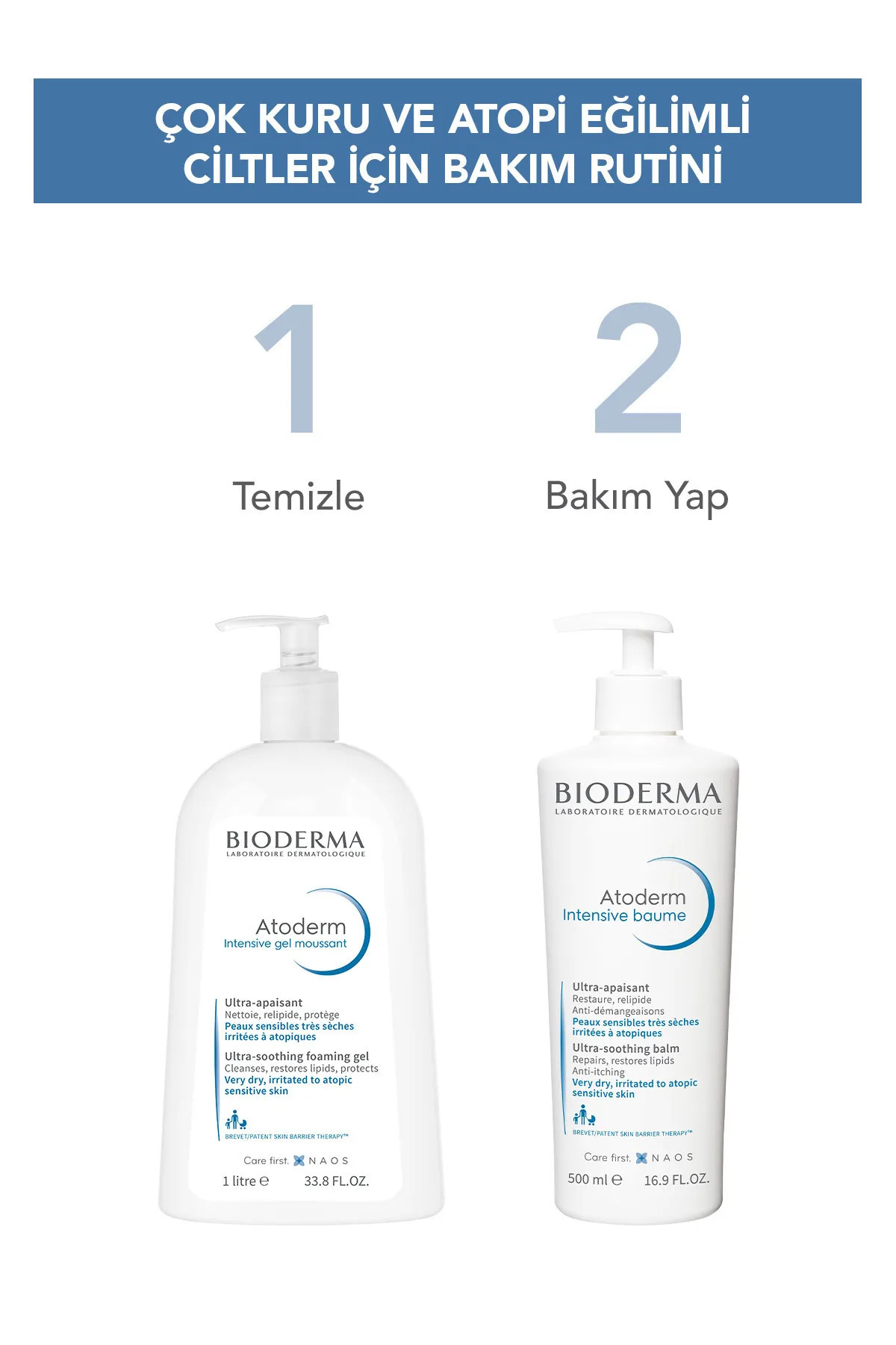 Bioderma بالم مرطوب کننده مراقبتی بسیار خشک و آتوپی پوست حساس اتودرم