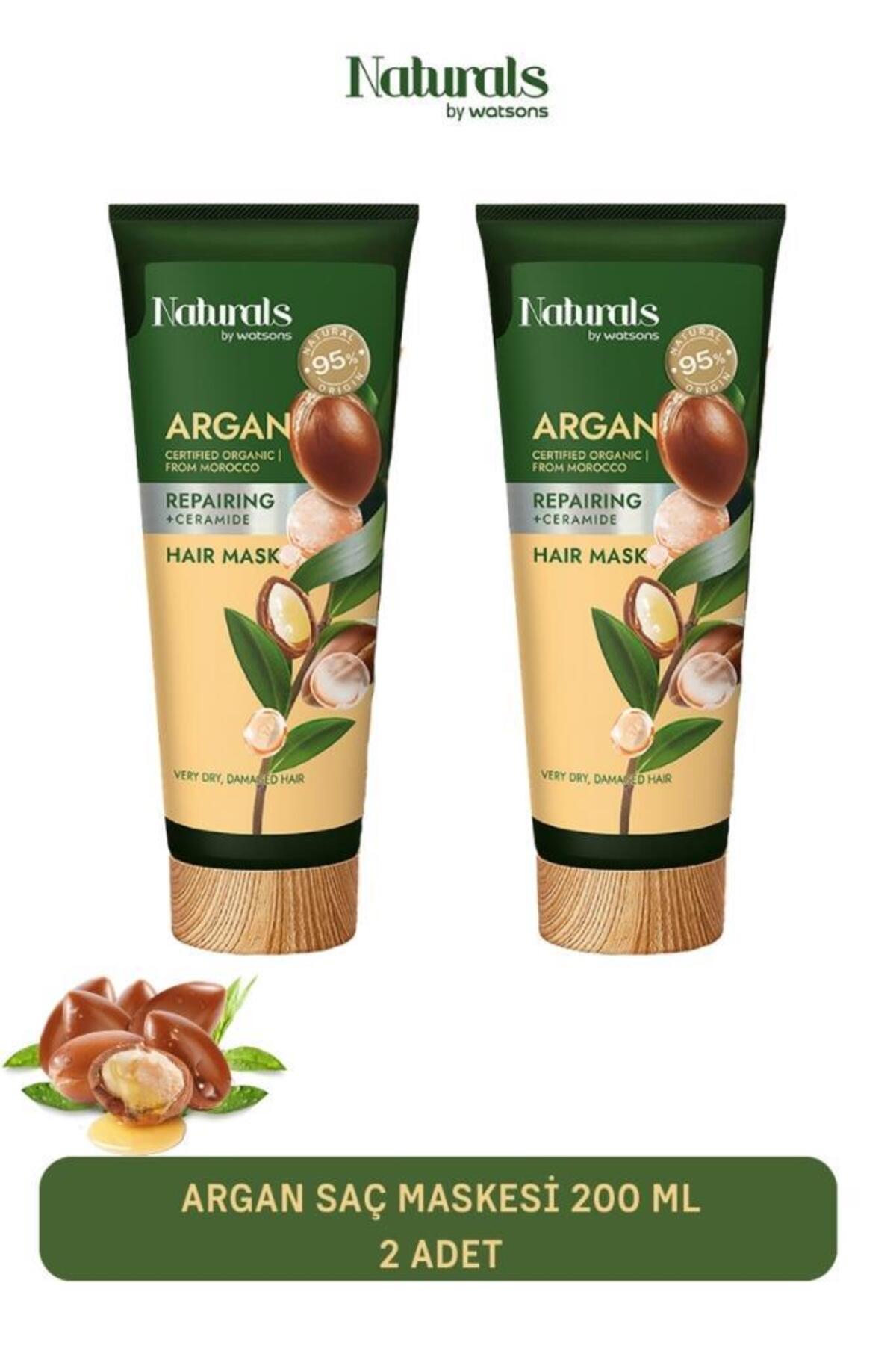 ماسک موی آرگان نچرالز بای واتسونز Naturals By Watsons، ۲۰۰ میلی‌لیتر، بسته ۲ عددی