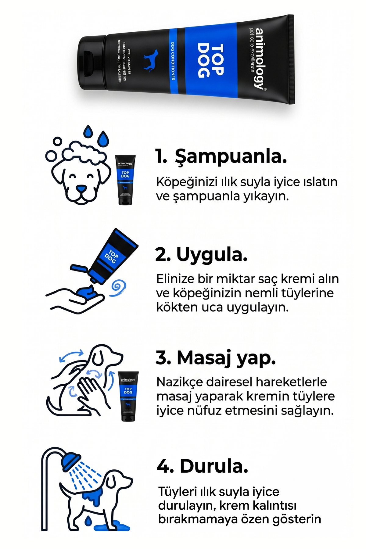 نرم‌کننده موی سگ و گربه انیمالوجی Animology Top Dog، ۲۵۰ میلی‌لیتر