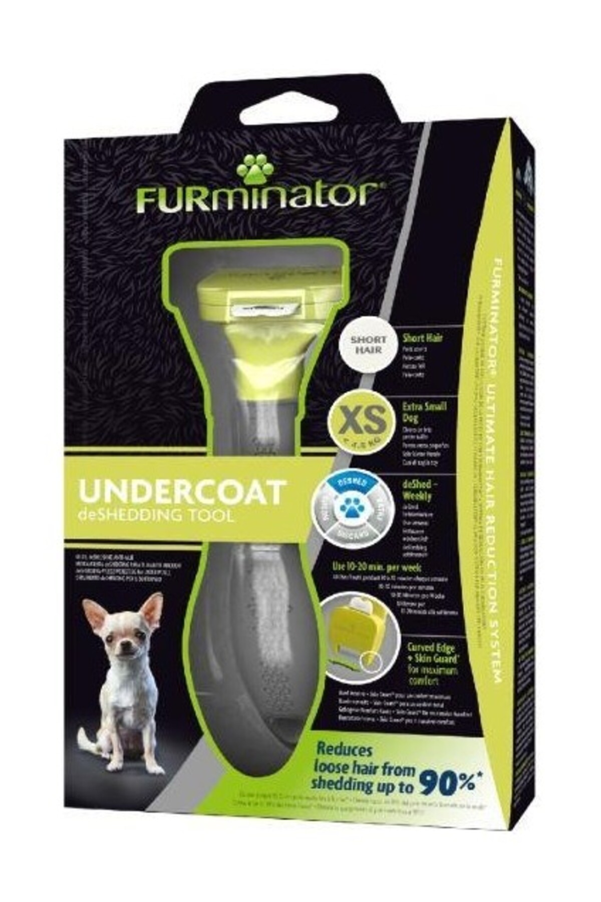 شانه جمع‌آوری موی سگ موکوتاه فورمینیتور Furminator، سایز XS