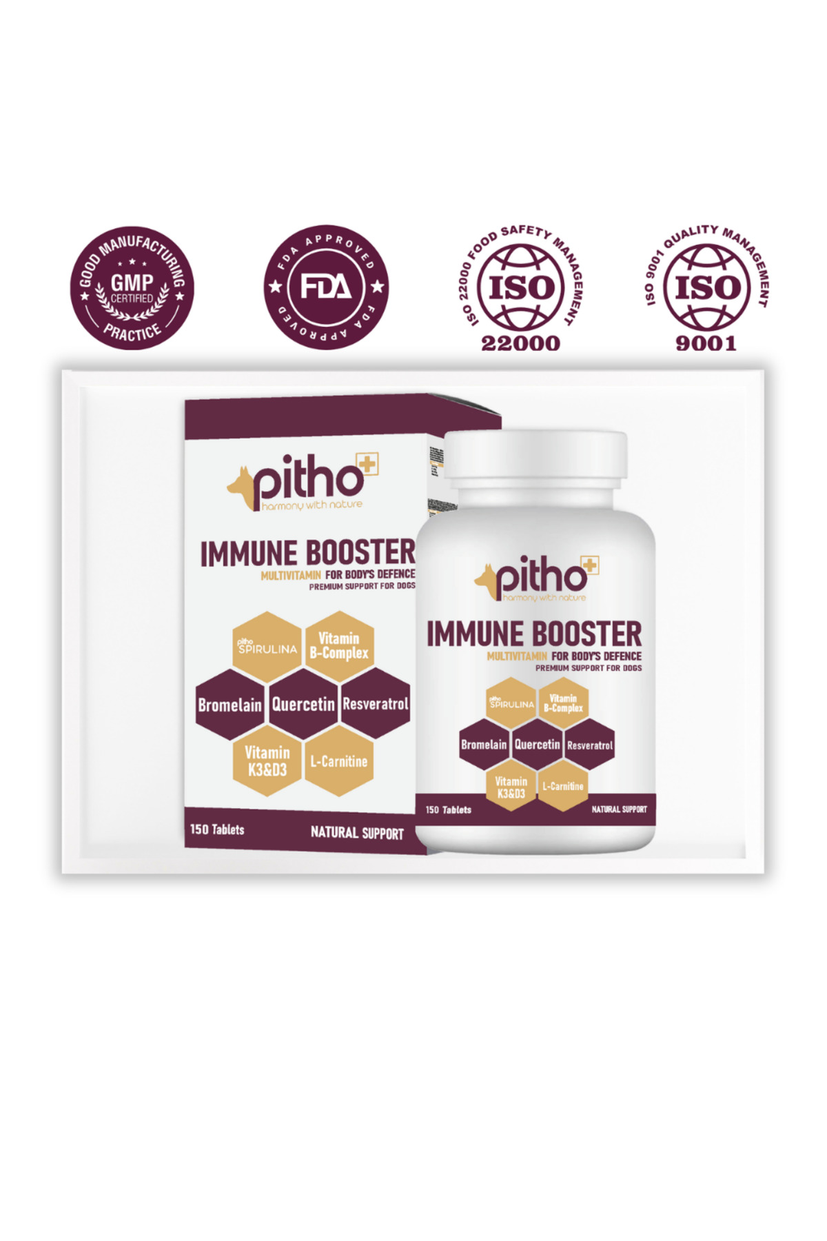 قرص ویتامینی جویدنی سگ پیثو Pitho Immune Booster، مدل PDogs