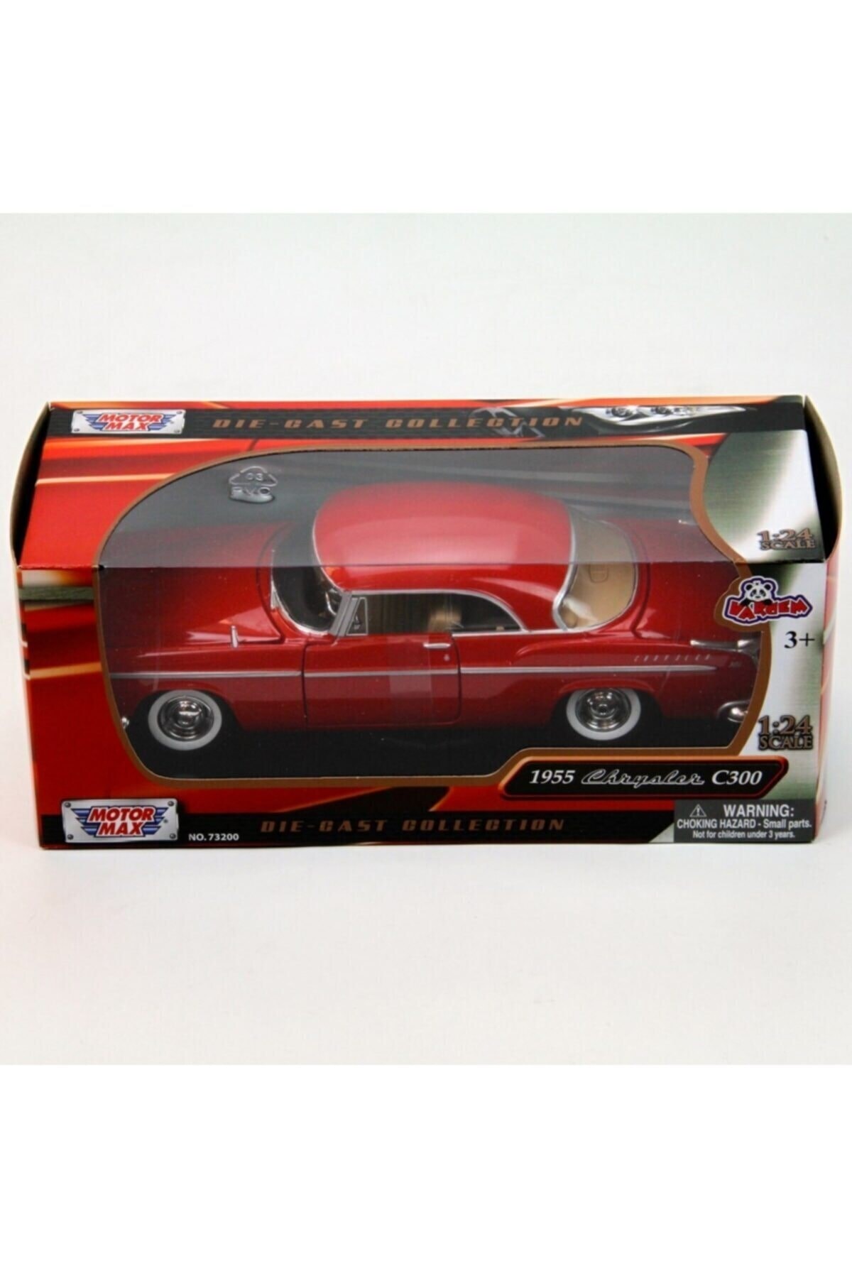 مدل خودرو 1:24 1955 کرایسلر C300 قرمز اورجینال Motor Max