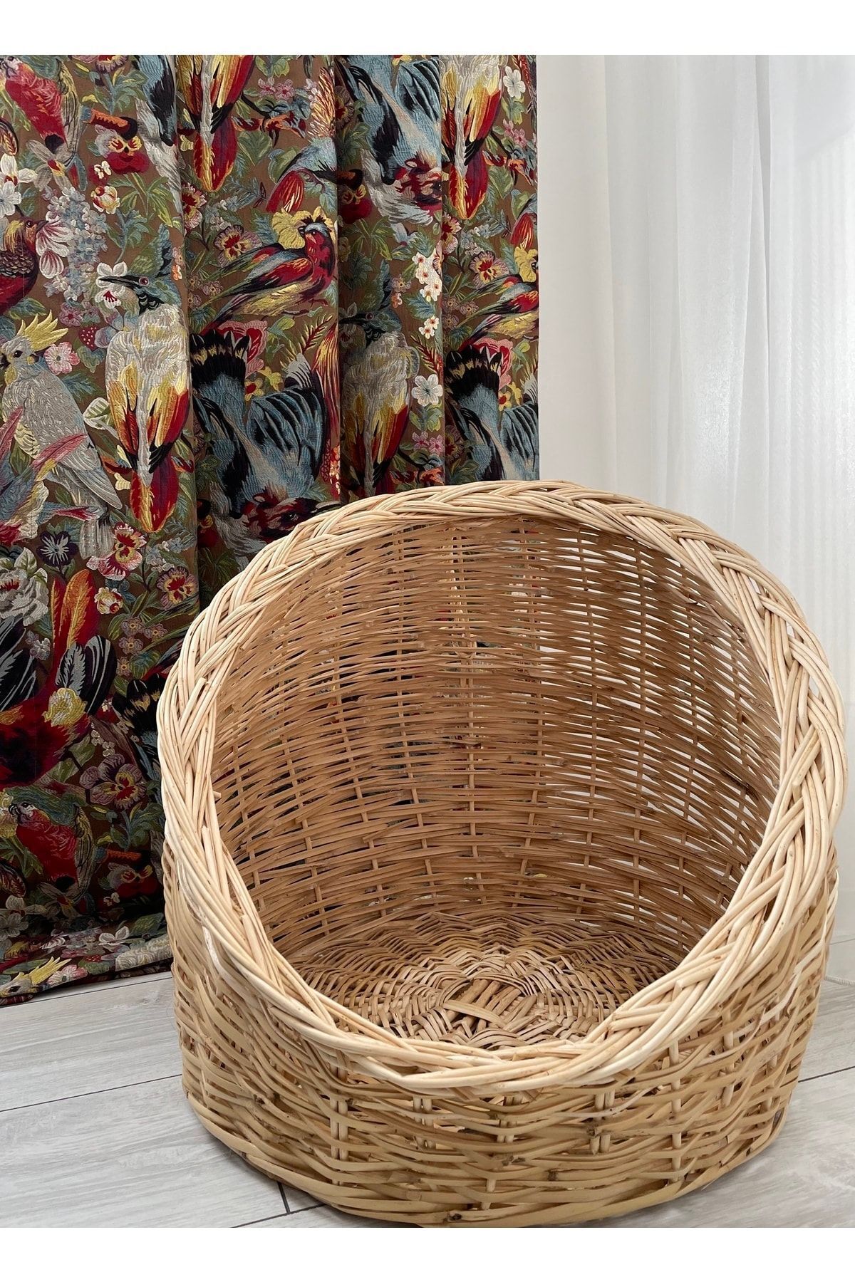 جای خواب سبدی بزرگ گربه و سگ، خاکی