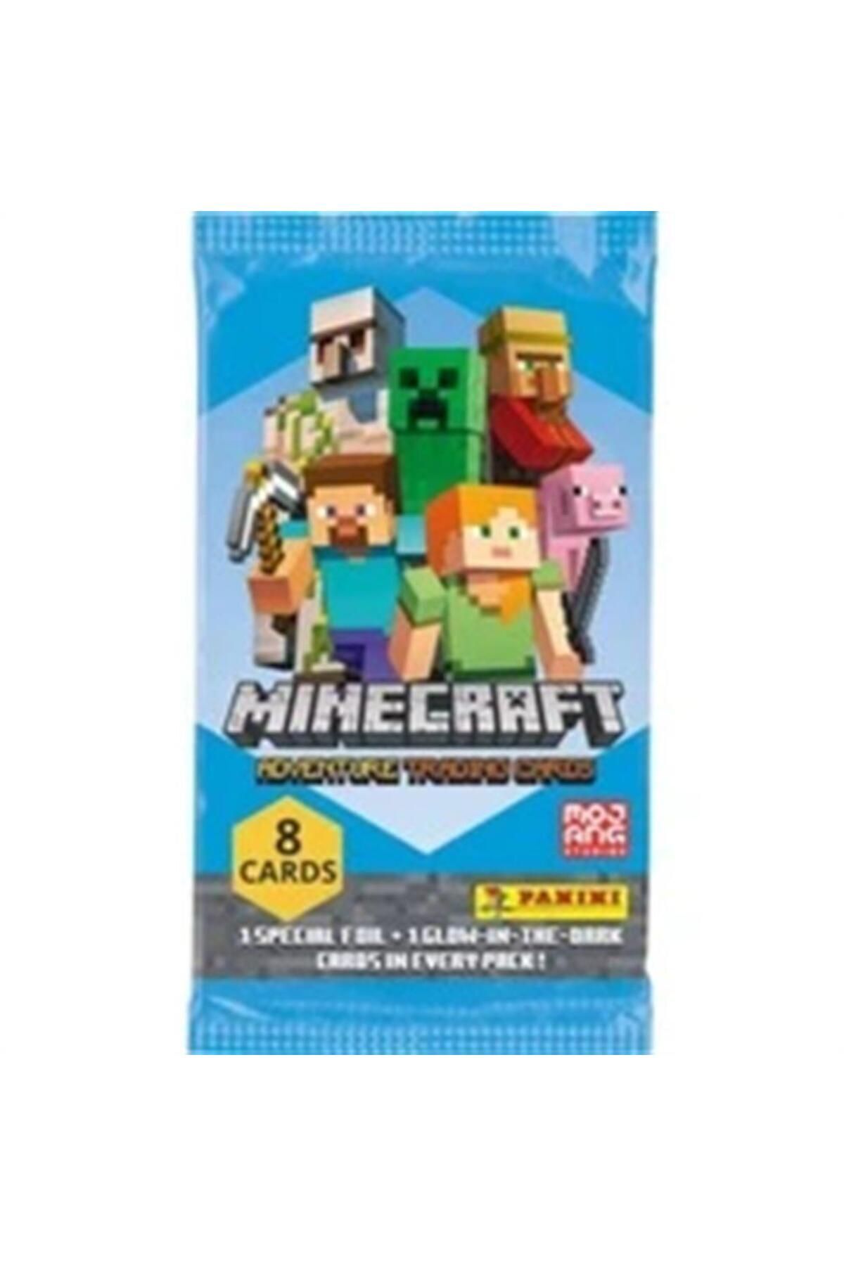 کارت بازی بسته تقویت کننده های تجاری ماجراجویی MINECRAFT 8 Panini