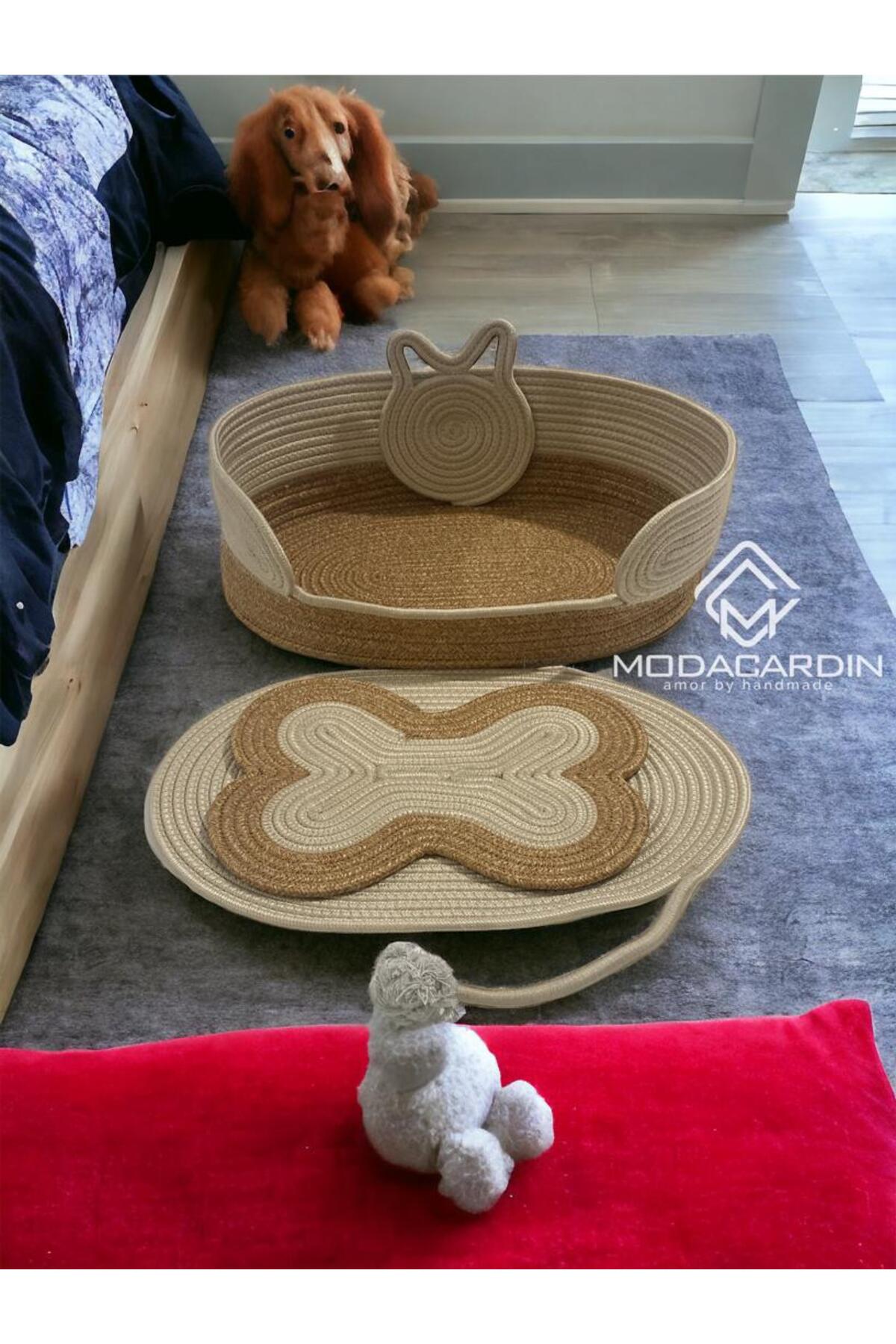 جای خواب حصیری گربه و سگ موداکاردین ModaCardin MC100، بژ