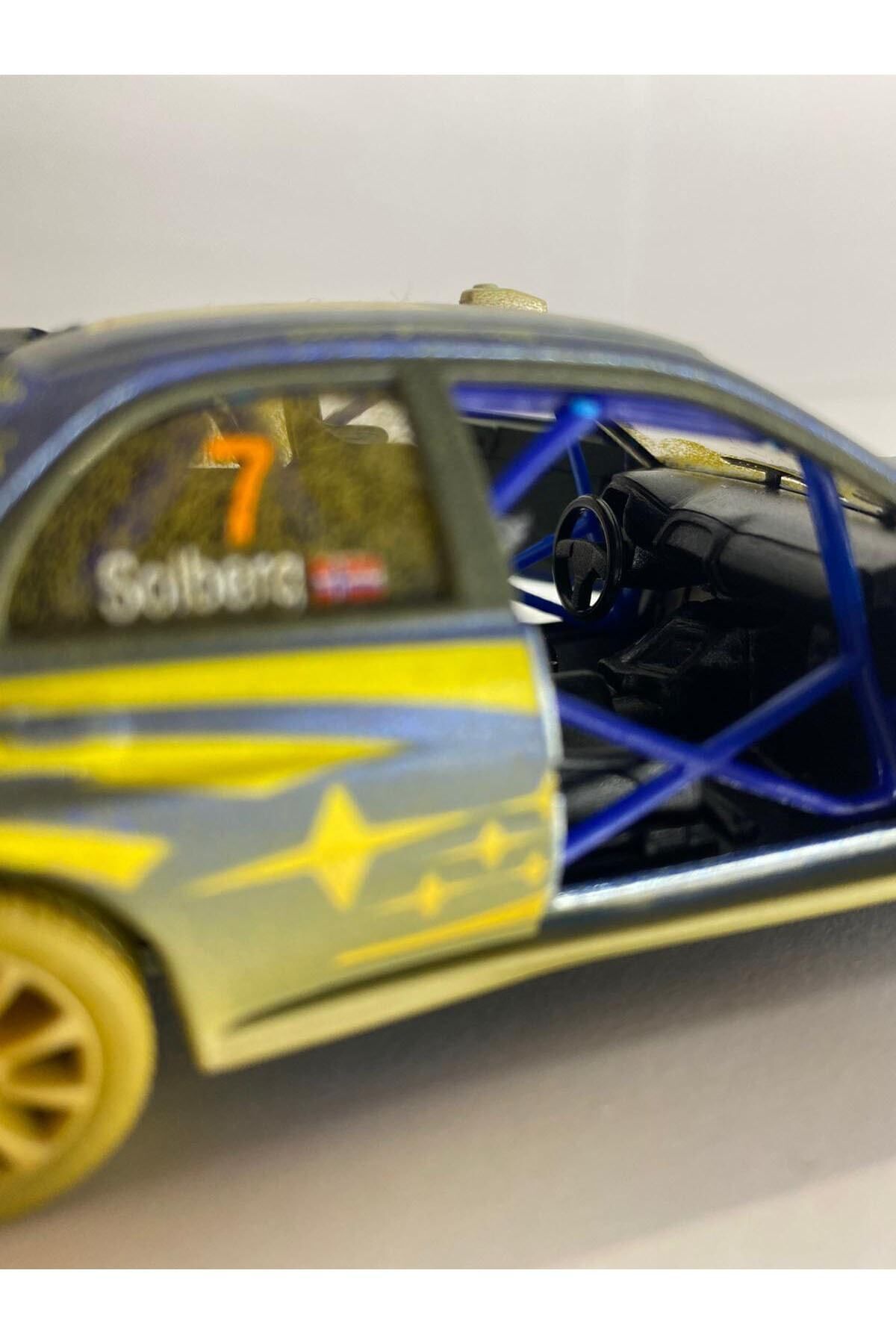 مدل خودرو ماشین اسباب بازی فلزی سوبارو ایمپرزا WRC مادی اورجینال درب 12 سانتی متر باز می شود Diecast