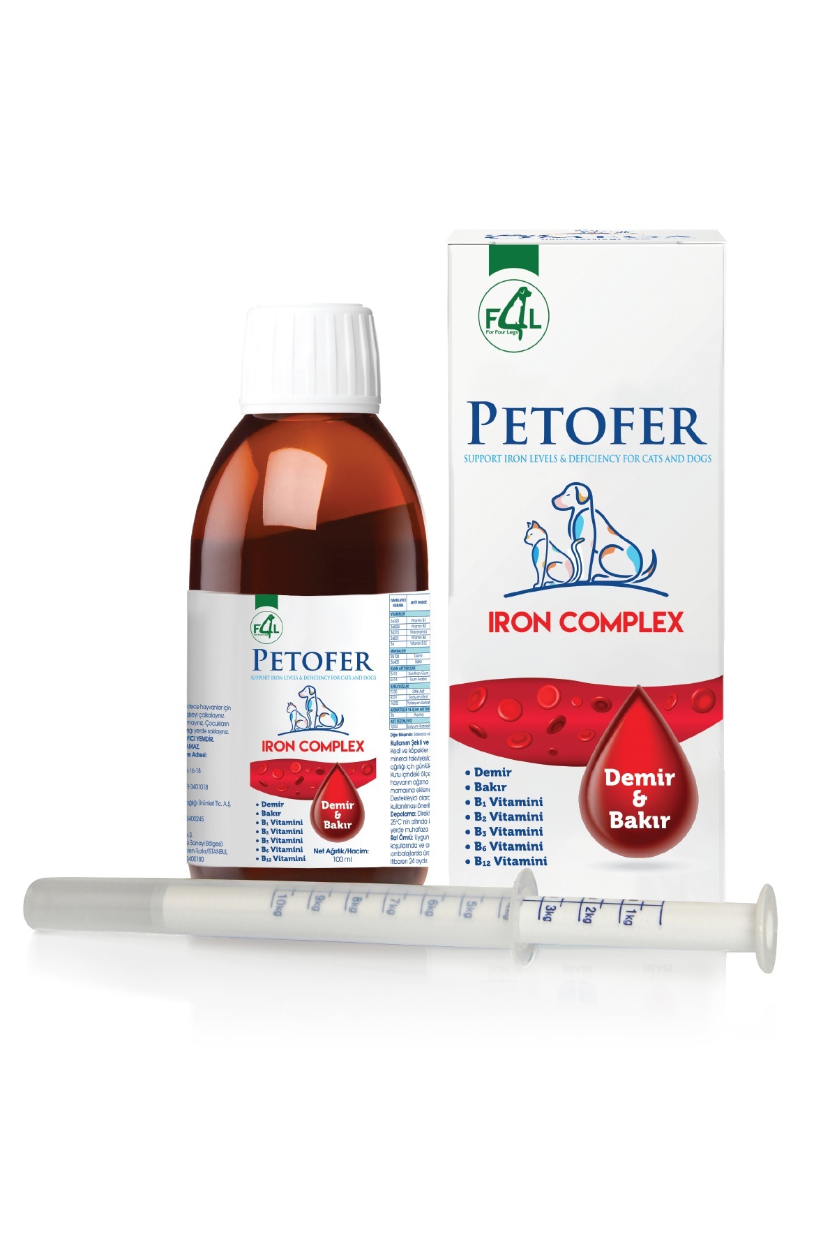 قطره ویتامینی حیوانات خانگی فور فور لگز FOR FOUR LEGS Petofer