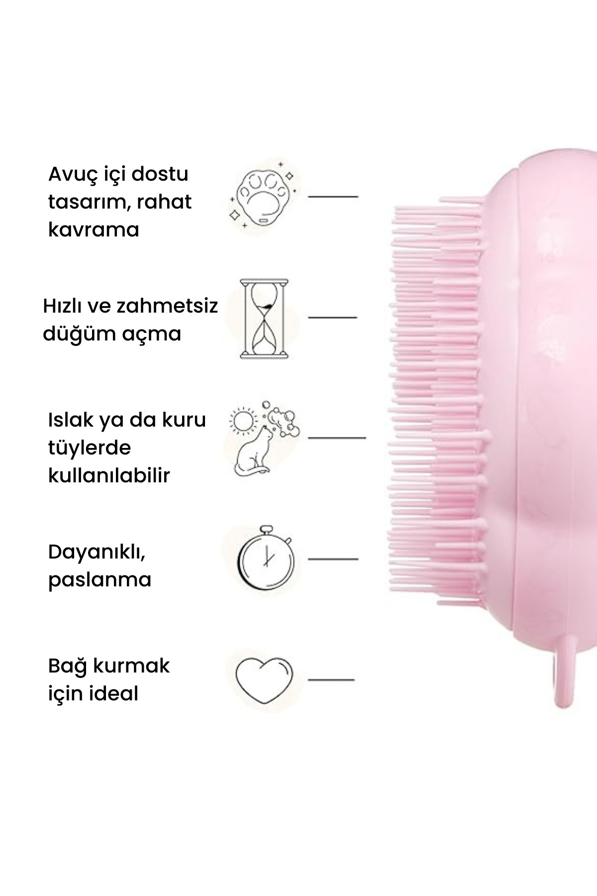 برس جمع‌کننده موی گربه تنگل تیزر Tangle Teezer Pet Teezer، صورتی میلنیال