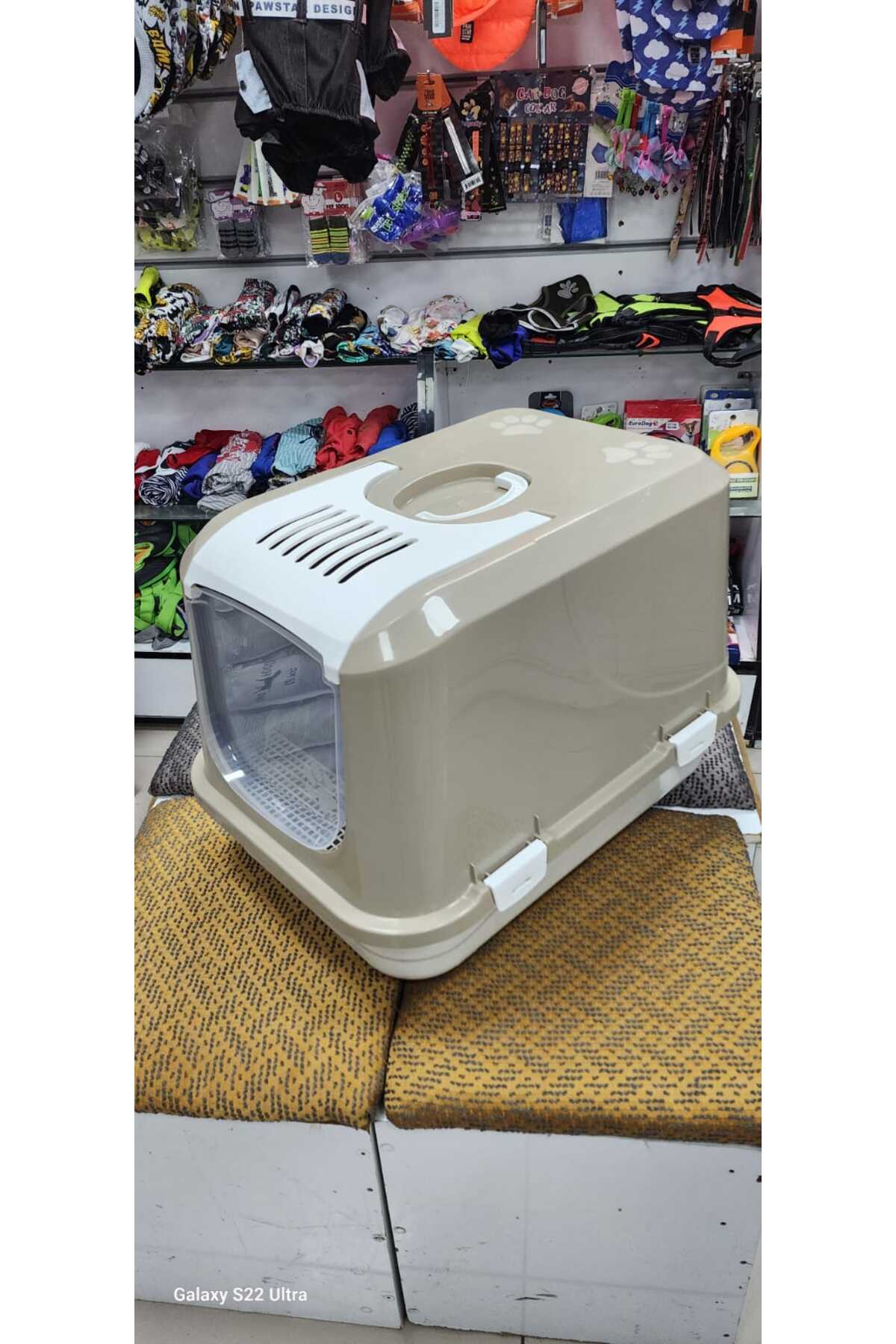 توالت سرپوشیده گربه XXL، VOLMİN PETSHOP، چنار دیزاین ÇINAR DİZAYN قهوه‌ای