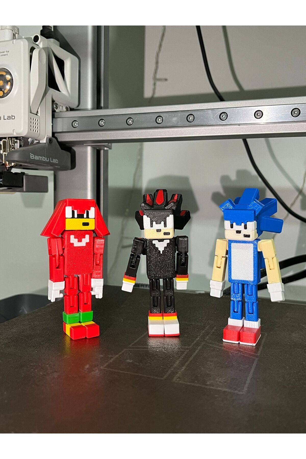 اسباب بازی های فیگور شخصیت سه بعدی ماینکرافت SONIC SHADOW AND KNUCKLES Lumina3D