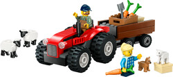 مجموعه ساختنی تراکتور مزرعه قرمز و گوسفند لگو LEGO سیتی City مدل 60461، ۱۱۶ قطعه، حداقل ۴ سال