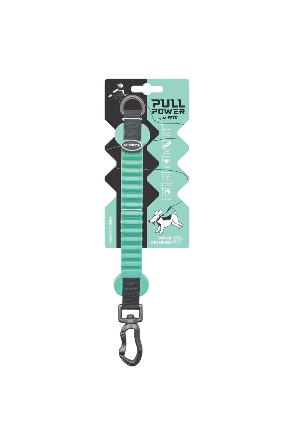بند قلاده سگ ضربه‌گیر ام‌پتس M-PETS Pull Power، سبز