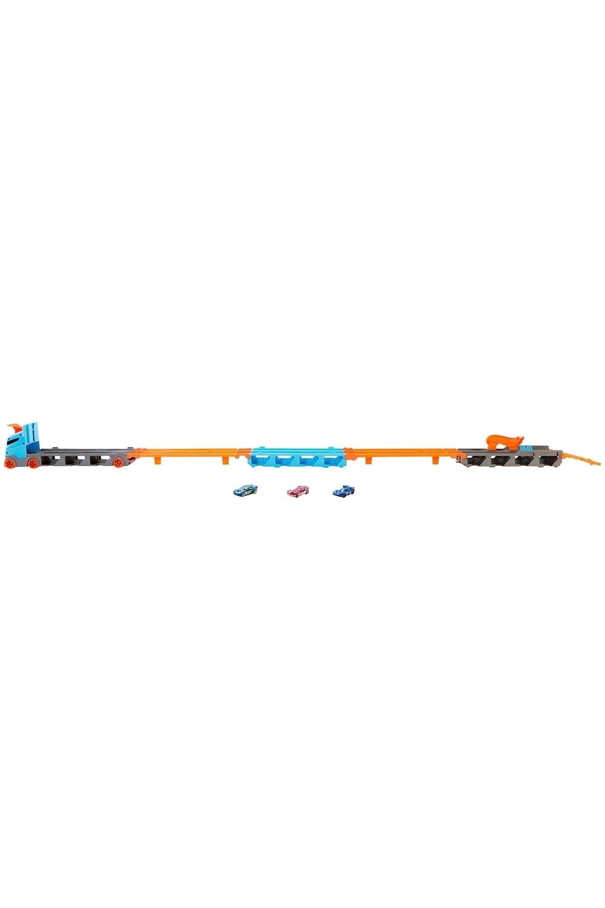 کامیون حمل و با 3 ماشین هات ویلز Speedway Hauler GVG37 اورجینال HOT WHEELS