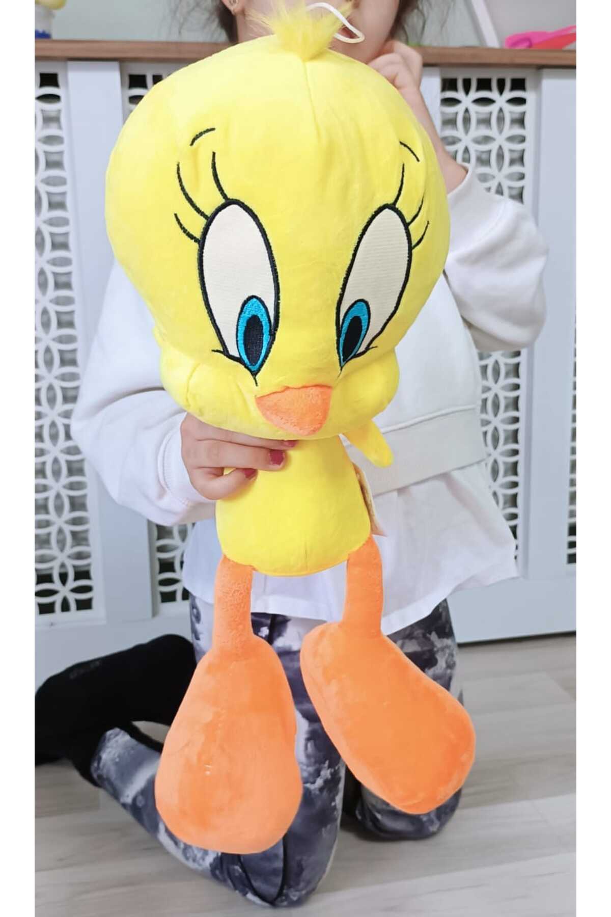 اسباب بازی های پشمی مخمل خواب دار TWEETY CHICK 49 سانتی متری با کیفیت بالا هدیه کودکان همراه LRS STORE